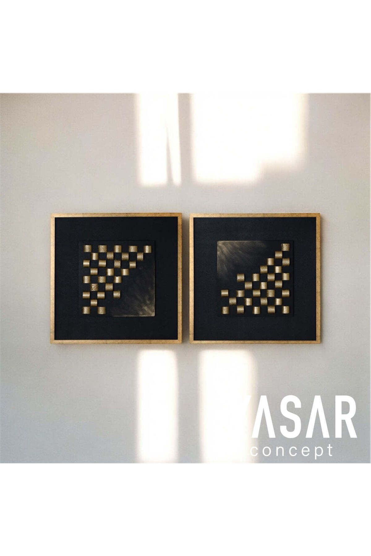 YSR CONCEPT Golden Gridwork El Yapımı Tablo