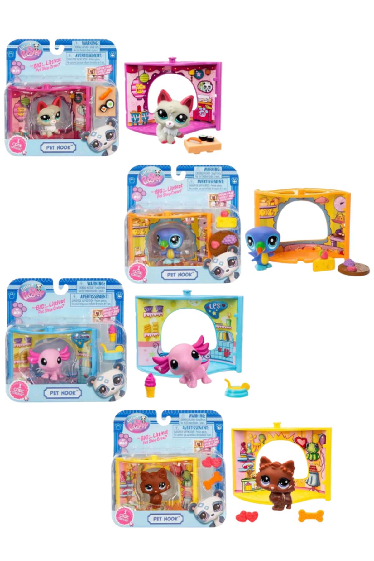 Muhcu Home Littlest Pet Shop Minişler Tekli Paket S1- Karışık Gönderiliyor Asortili Miniş ve Temalı Oyun Köşesi