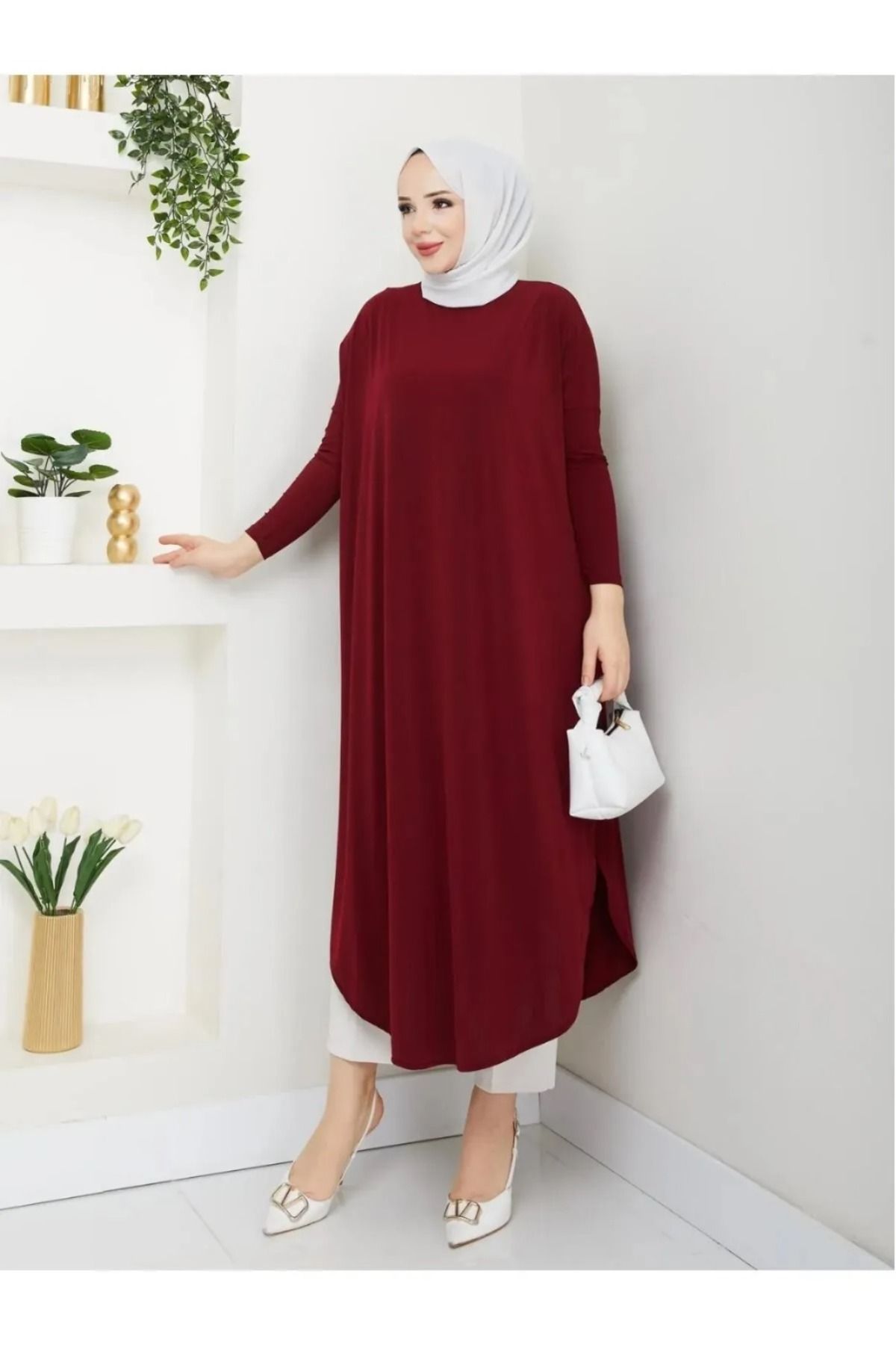 verabelle Yarasa Kol Sandy Tunik 36-38-40-42-44-46 Bedene Uygun