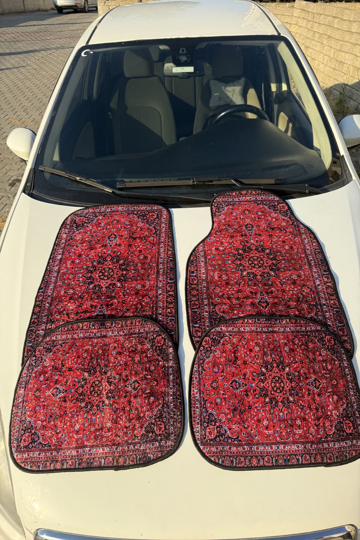 Carpetilla Dijital Baskılı Halı Oto Paspas Universal Araç Paspası Yıkanabilir Desenli Otopaspas