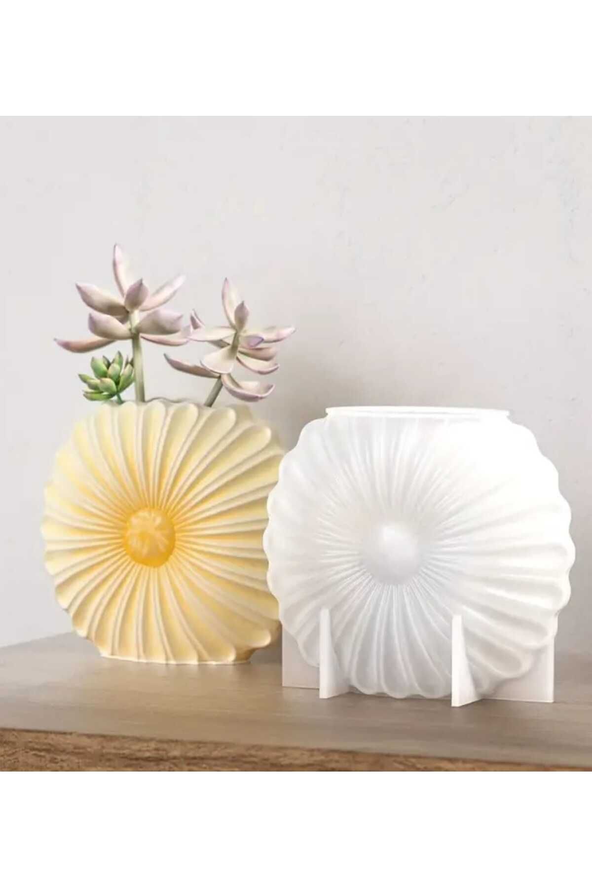 Home Güneş Çiçeği Silikon Vazo Kalıbı / Alçı, Hobi taş tozu Döküm Kalbı