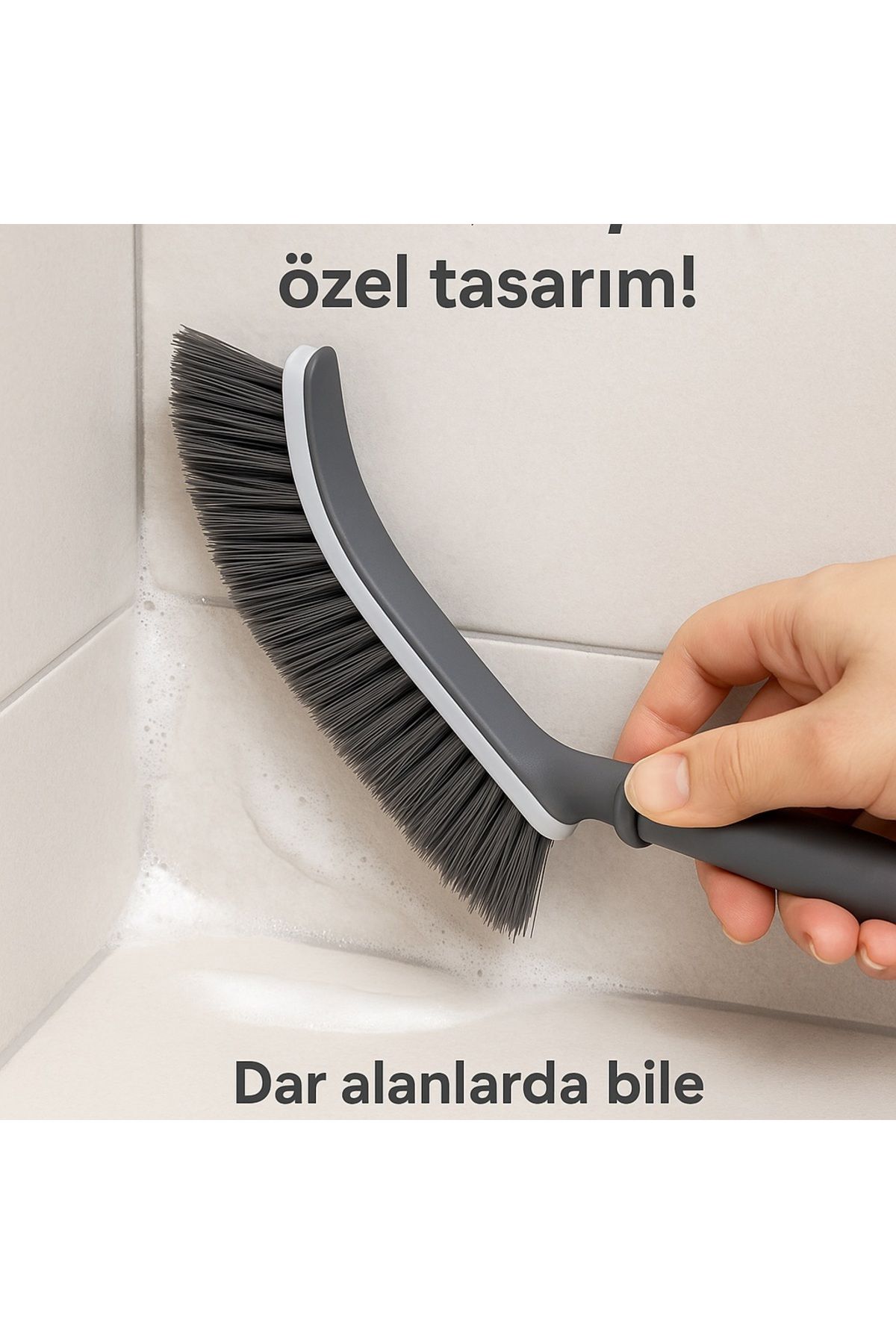 obrigado Derz Fırçası İnce Banyo Lavabo Detaylı Temizlik Fırçası Fayans Kaplama Yapışkanlı Fayans Temizleyici