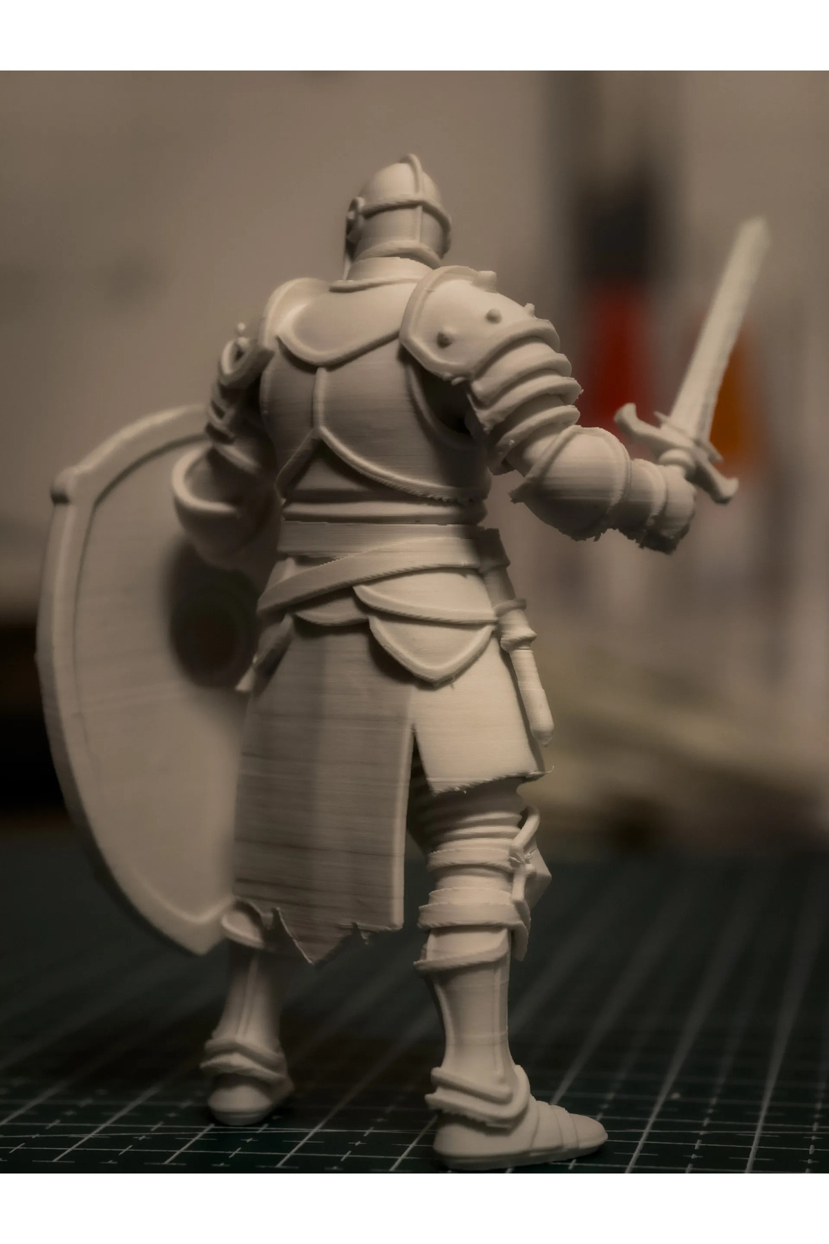 Orta Çağ Şövalye Figürü 10 cm 3D Baskı İsim Yazılabilir Dekoratif Koleksiyon Biblosu