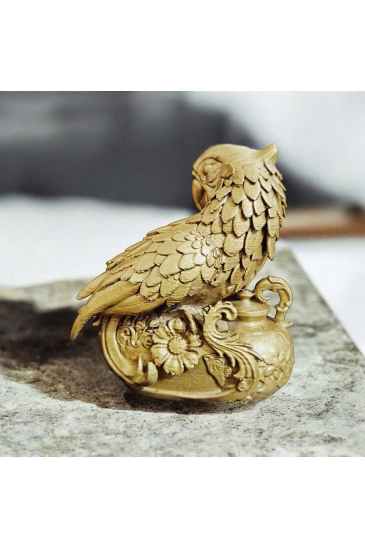 Hediyehanem Papağan Biblo Dekoratif Kuş Heykeli Masaüstü ve Ev Dekoru dekoratif obje 10x10x5 cm
