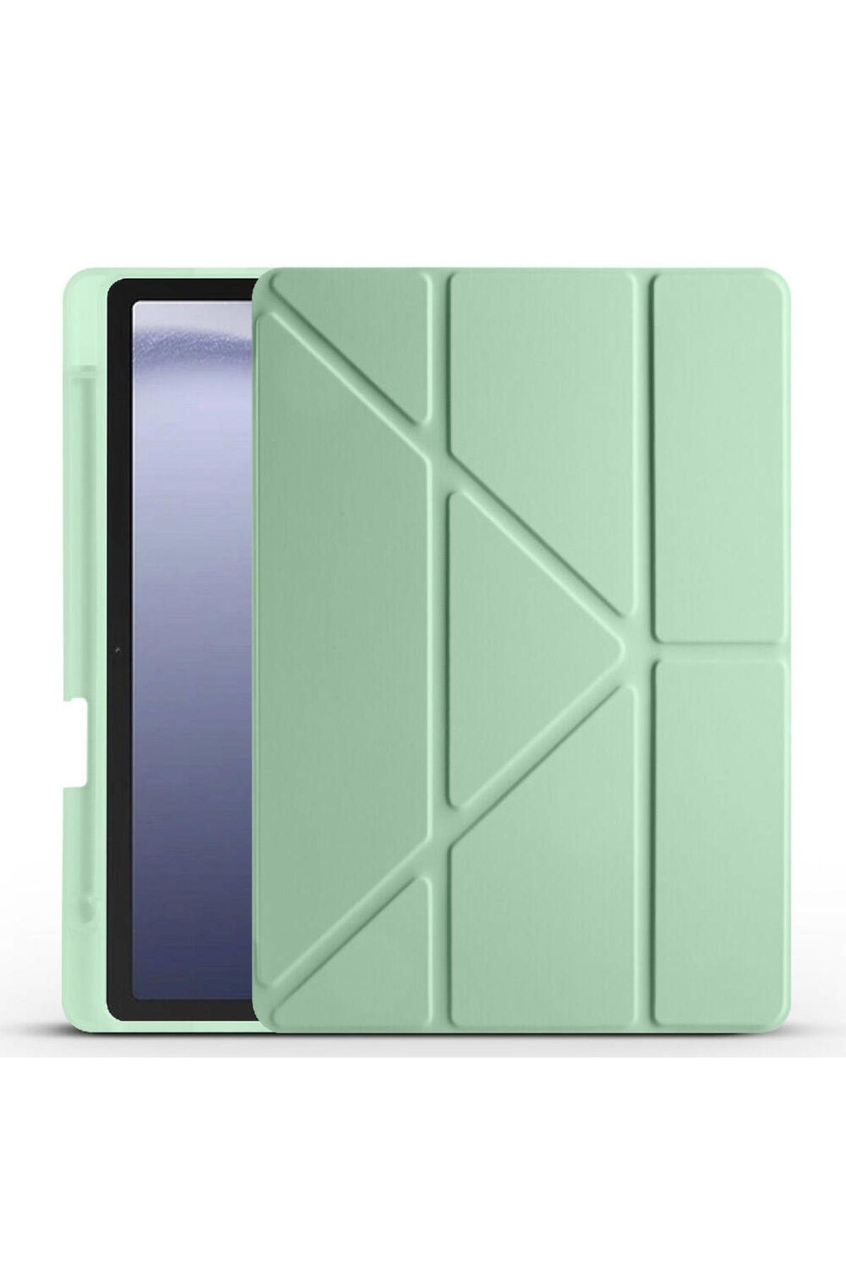 Megafox Teknoloji Samsung Galaxy Tab A9 Plus Uyumlu Tablet Kılıfı Tri Folding Kalem Bölmeli Kılıf