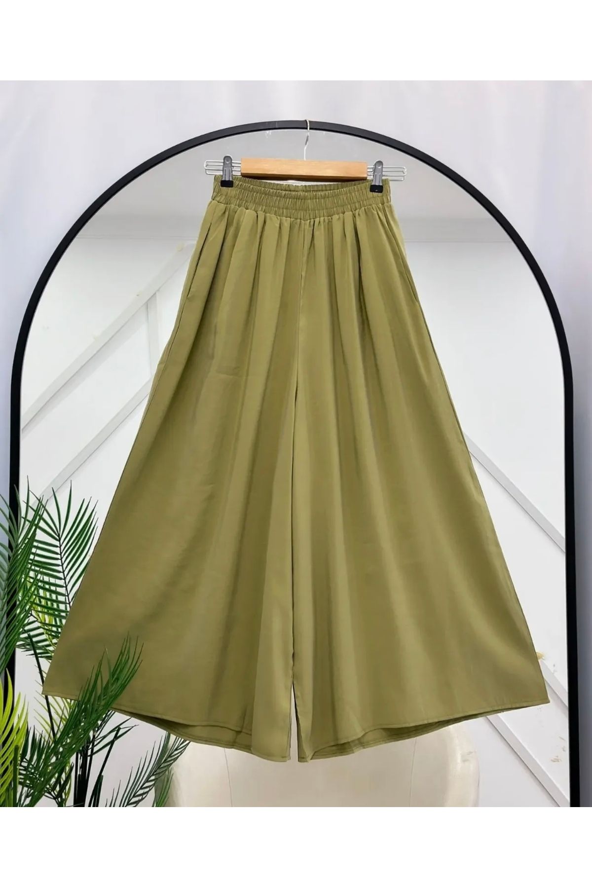 Aknur Moda Beli Lastikli Pantolon Etek