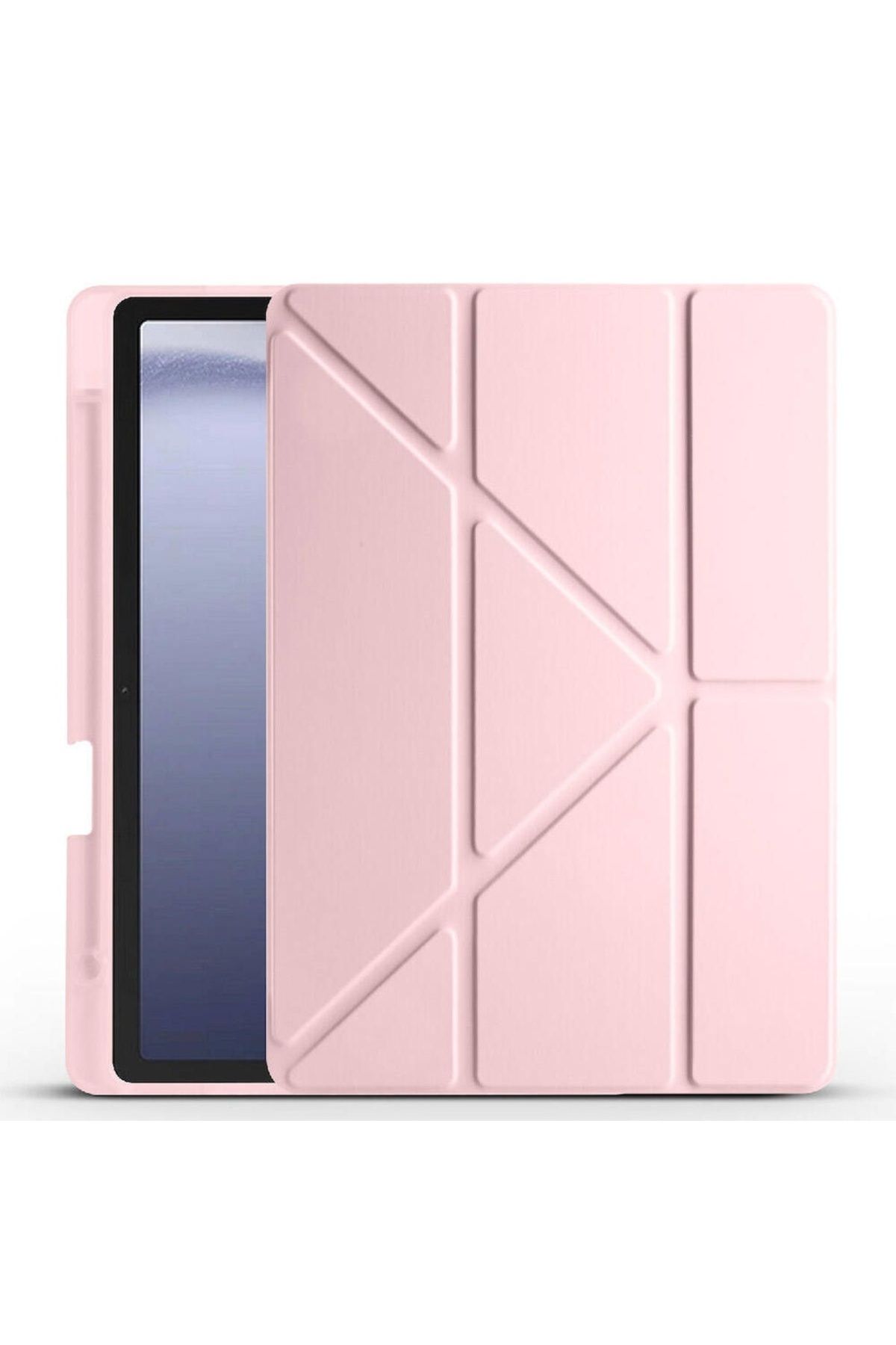 Megafox Teknoloji Samsung Galaxy Tab A9 Plus Uyumlu Tablet Kılıfı Tri Folding Kalem Bölmeli Kılıf