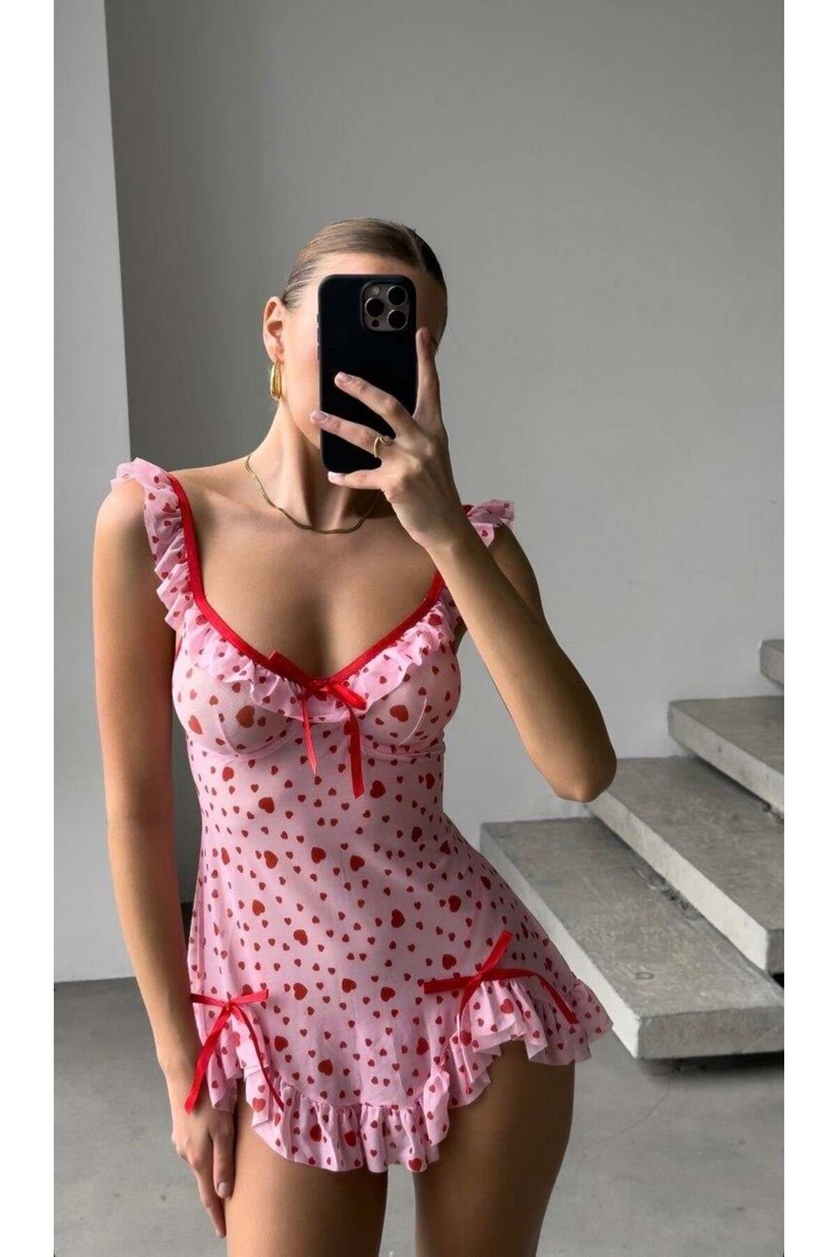 RoseOfNuit Lolita Pinky Gecelik ( Tanga Hediyeli )