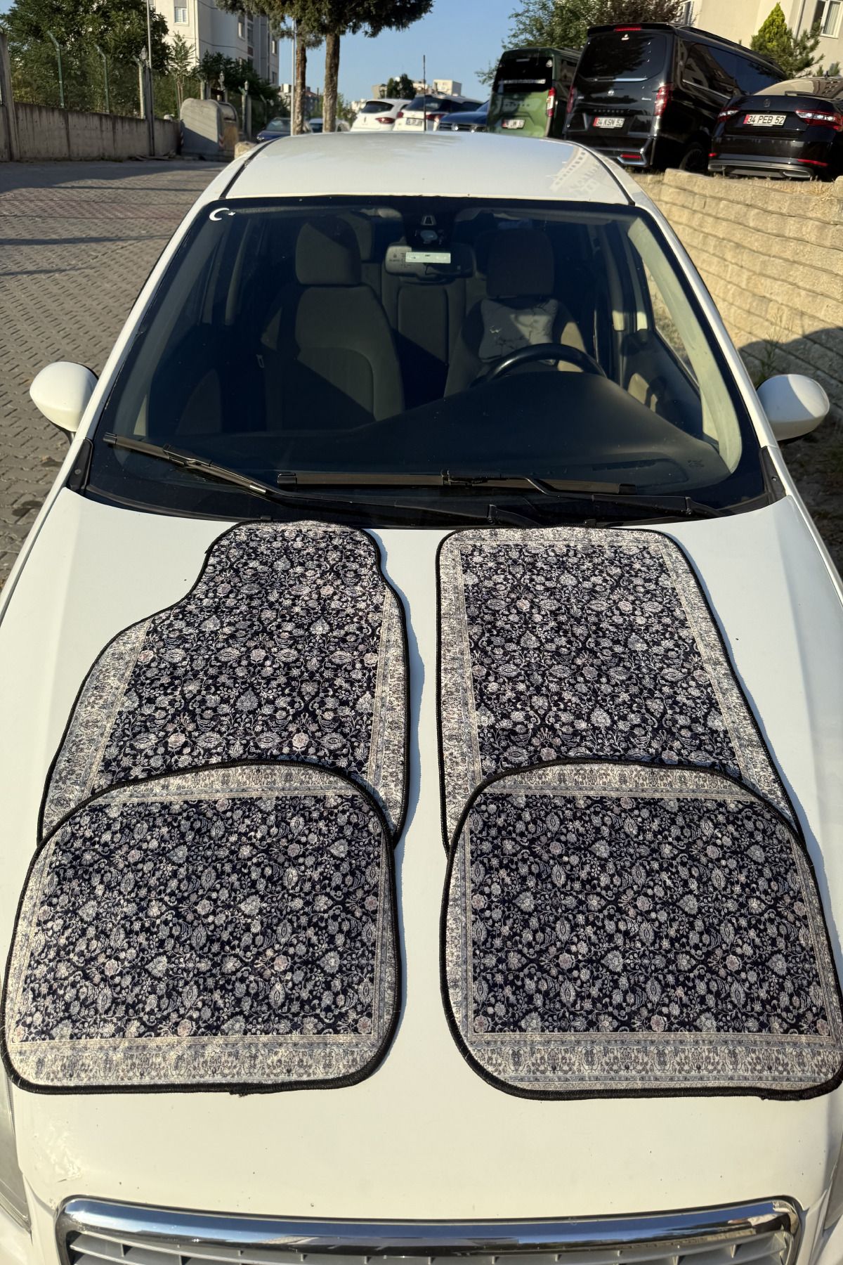 Carpetilla Dijital Baskılı Halı Oto Paspas Universal Araç Paspası Yıkanabilir Desenli Otopaspas