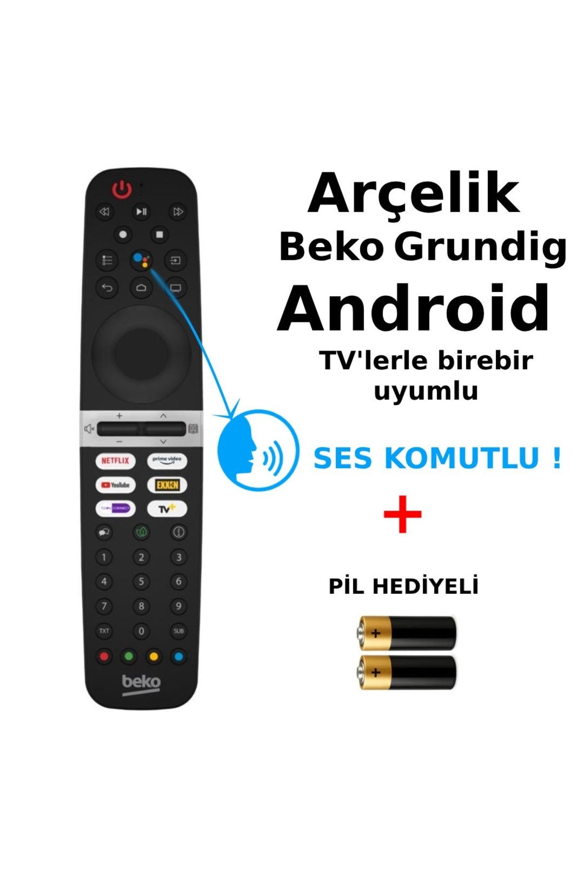 Suntel Arçelik Grundig Android TV’lere birebir uyumlu sesli komut özellikli