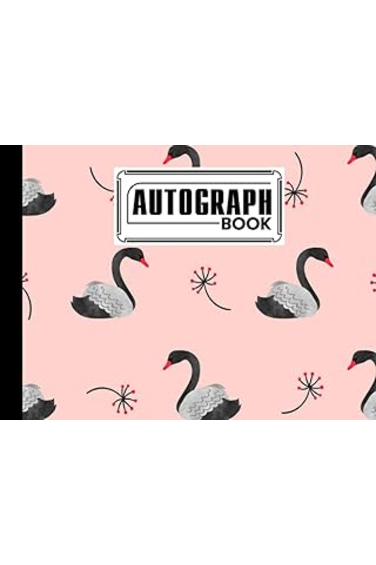 NETWORK ART Autograph Book: Swans Cover | Memory Book, Signature Celebrity Memorabilia Album Gift, Size 8.25" X