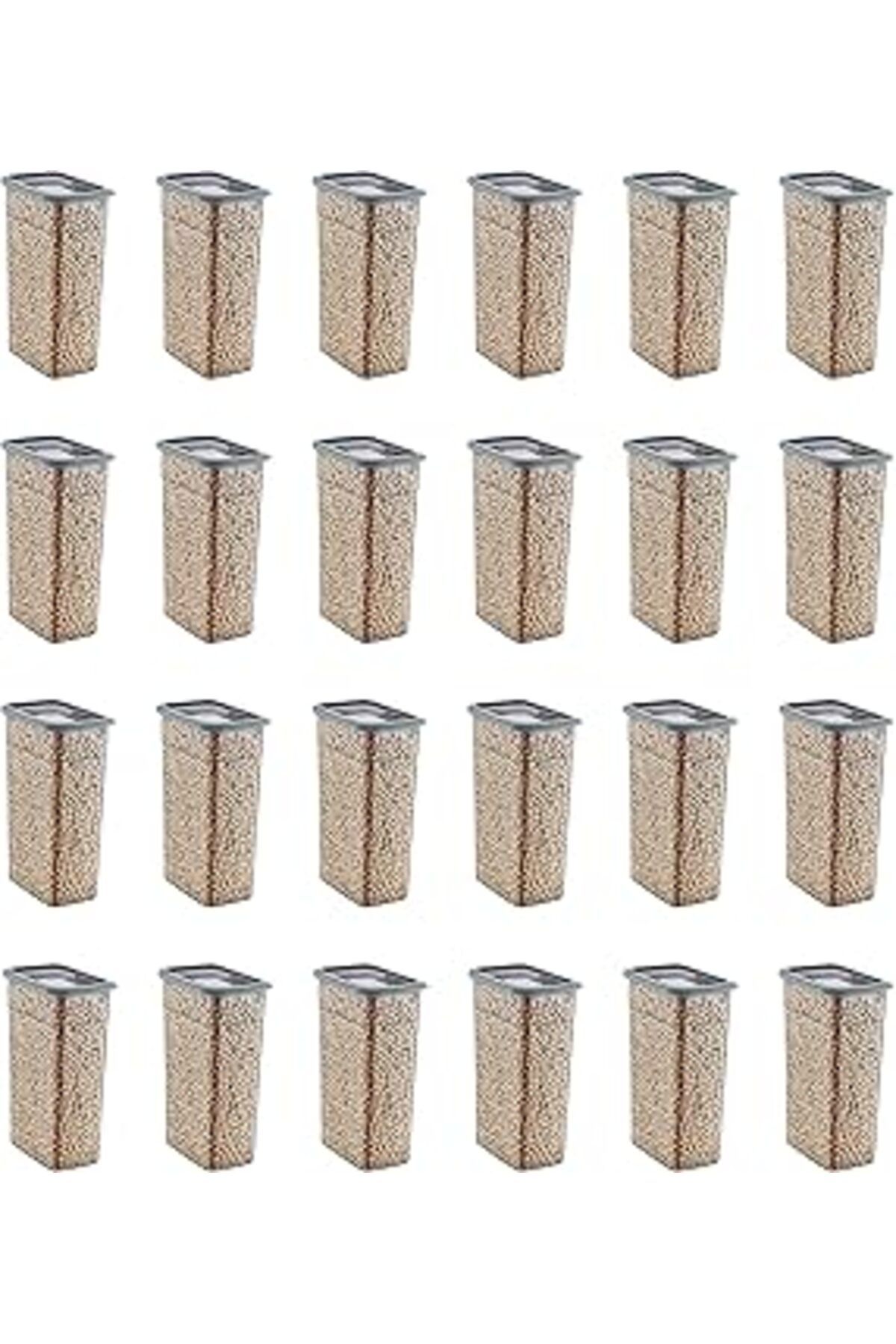NETWORK ART Smartware 24'Lü Set Skali Dikdörtgen Saklama Kabı Antrasit 3500 Ml - Antrasit, Çok Amaçlı Saklama