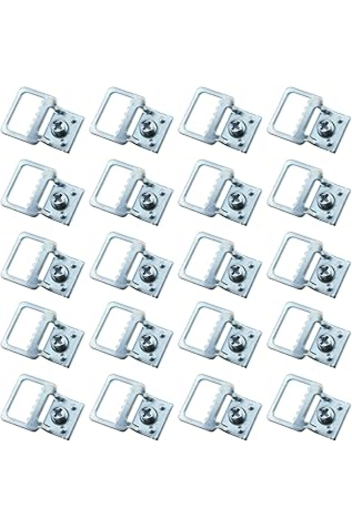 NETWORK ART Luorng 20 Adet Donanım Kancaları Gümüş Alüminyum Resim Çerçevesi Testere Dişi Kanca Resim Çerçevesi