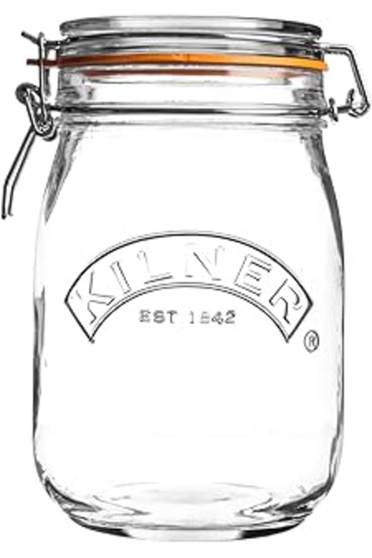 ASİTAN Kilner Saklama Kutusu, Yuvarlak, Yaylı Kilitli 1 Liter Klr_0025.491V_Clr 1
