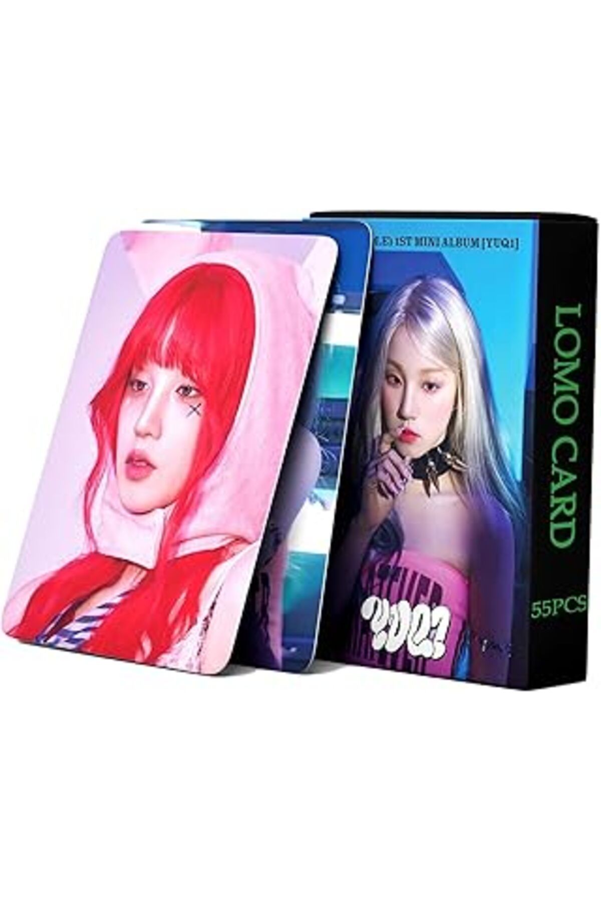 NETWORK ART Pyajuu Kpop (G) I-Dle Yuqi Fotoğraf Kartları 55 Parça Yuq1 Albüm Fotoğraf Kartları Yuqi Solo Albüm