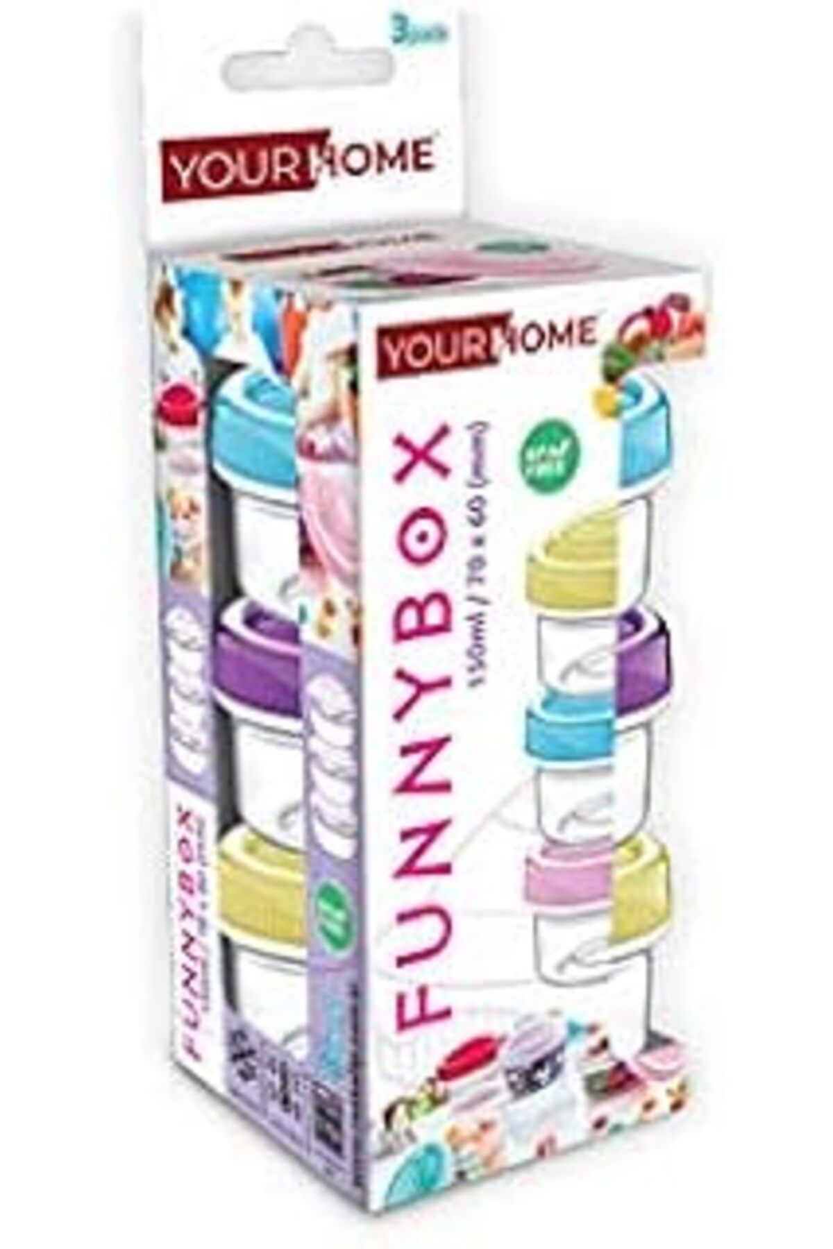 Mu Art Ahşap Yourhome Funnybox 3 Lü Saklama Kabı