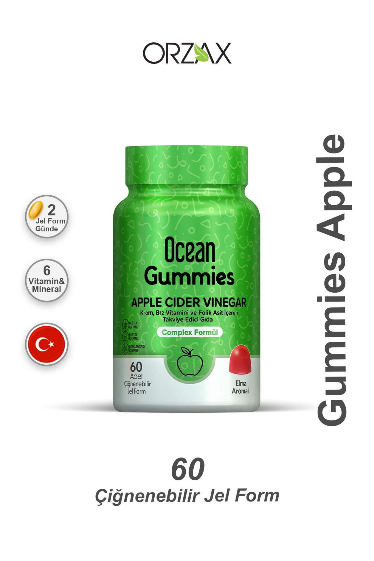 Ogixまとめ商品 Ocean Gummies Apple Cider Vinegar 60 Çiğneme Form - Fiyatı, Yorumları