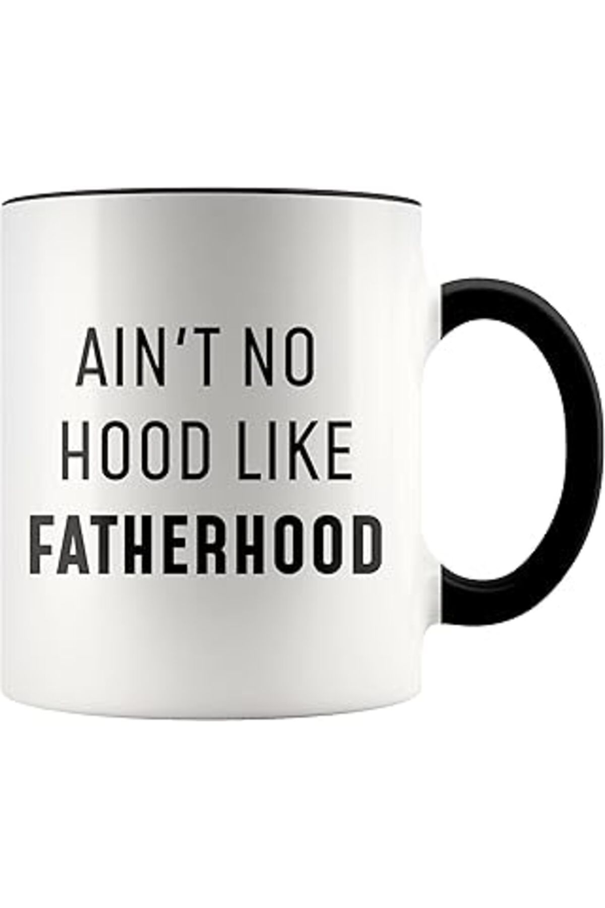 NETWORK ART Print Dore New Dad Gift - Ain'T No Hood Like Fatherhood, First Fathers Day Gift Mug, New Father Gif