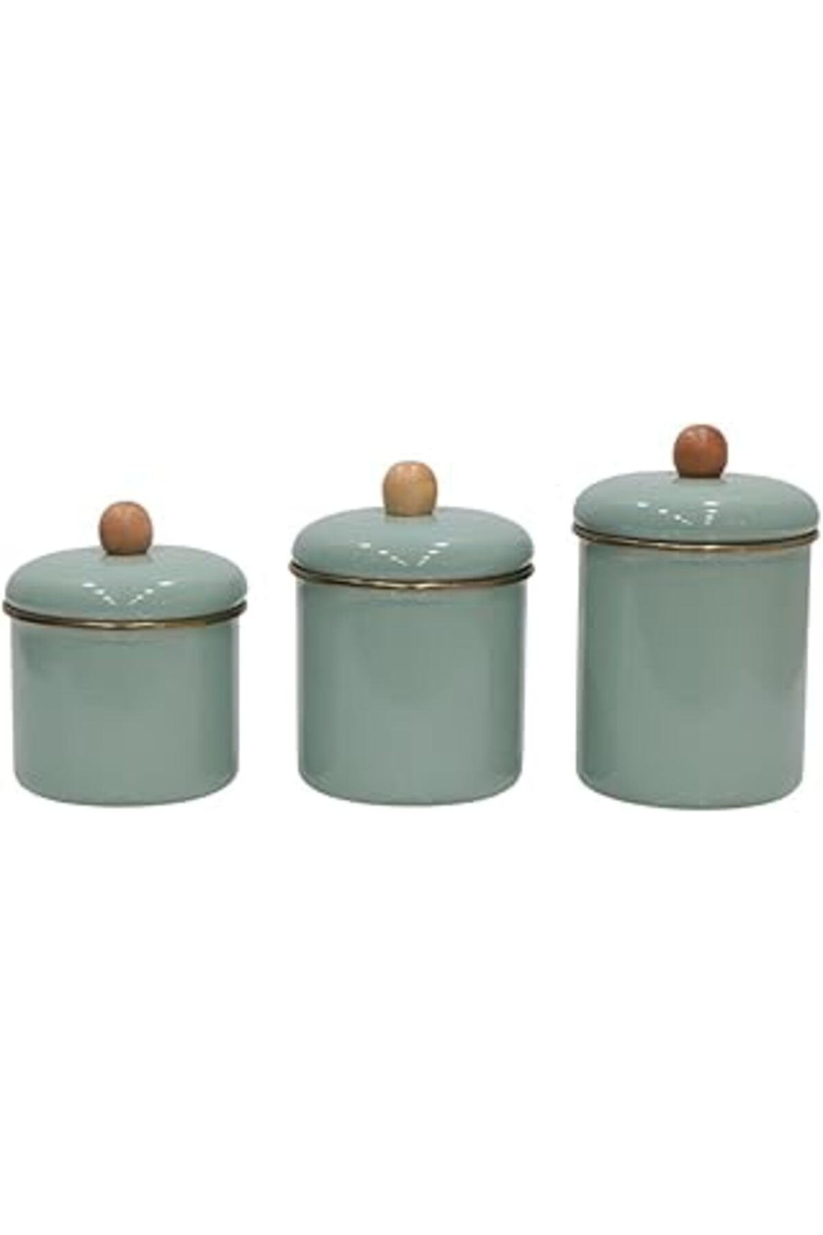 ASİTAN Pr Home Soft Green Emaye Baharatlık Seti 3Lü