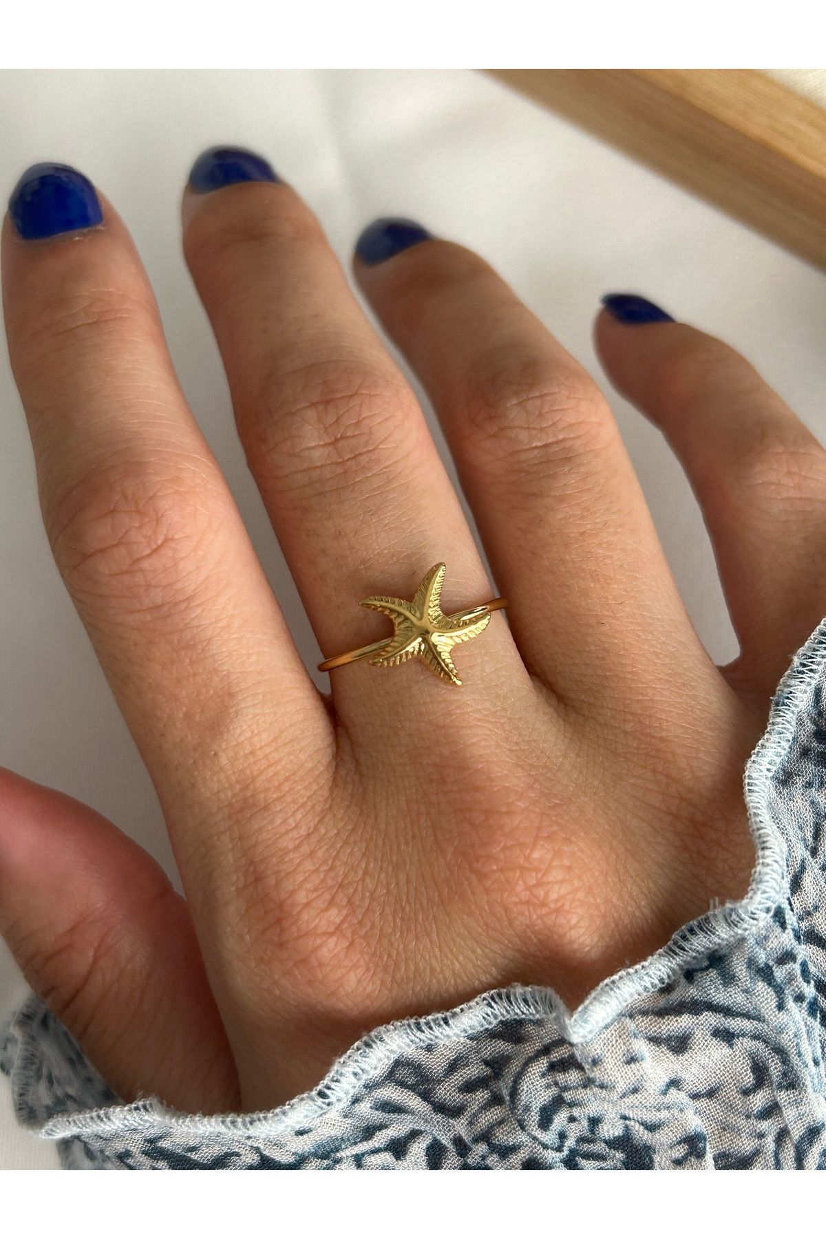 ringbox Çelik Kararmaz Deniz Yıldızı Yüzük