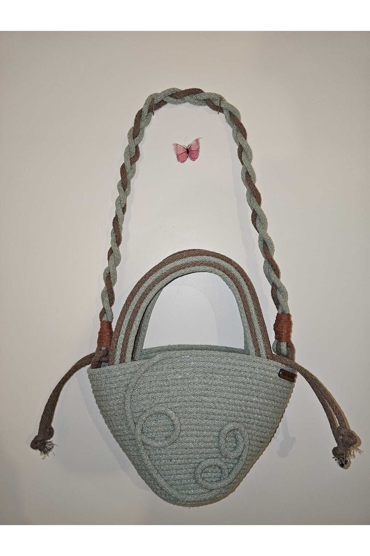 Ayaz Handmade El Yapımı Kordon İp Kadın El Çantası
