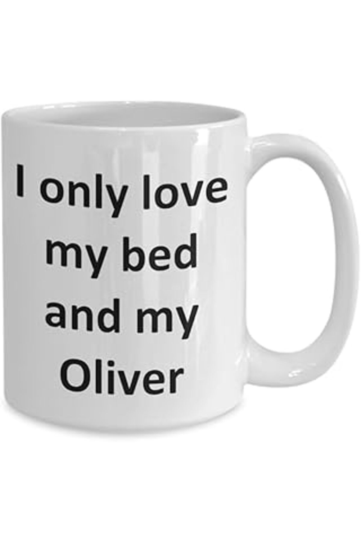 NETWORK ART Print Dore Komik Oliver Kupa - Love My Bed Ve Oliver Kahve Fincanı - İngilizce Kahve Kupa