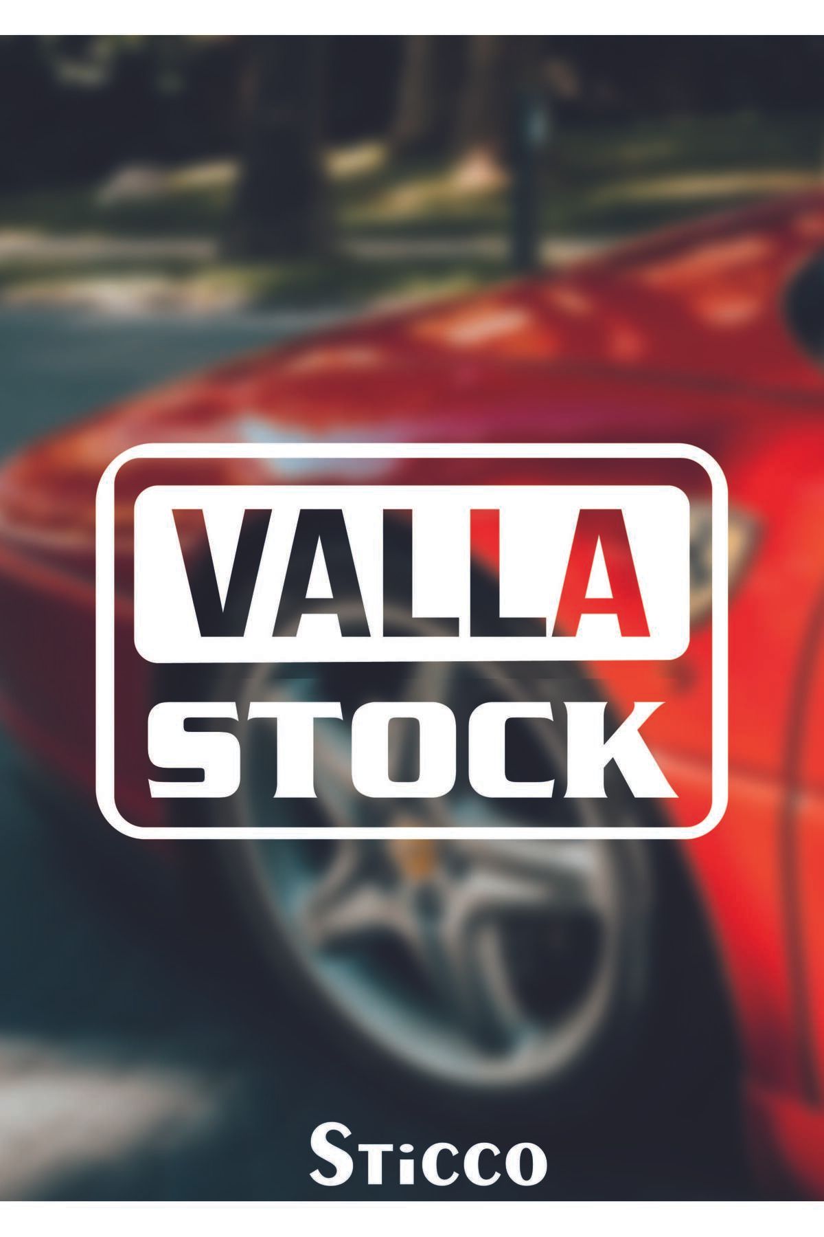 Sticco Valla Stock Jdm Sticker Araba- Motosiklet Cam Etiket Sticker 18x11cm