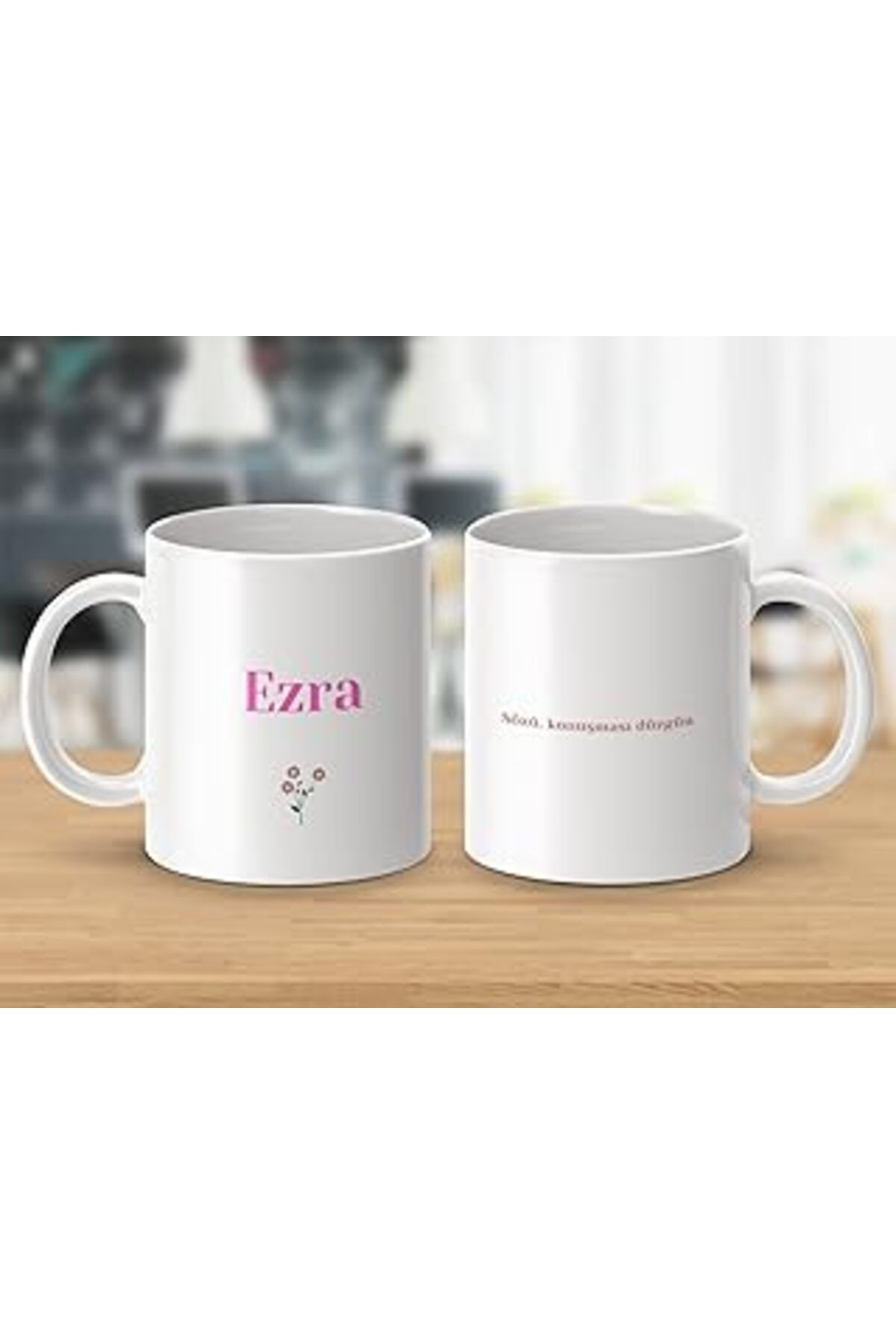 ASİTAN Ezra İsimli Kupa Bardak, İsimli Bardak, Hediye Kupa Bardak, Kahve Kupa Bardak