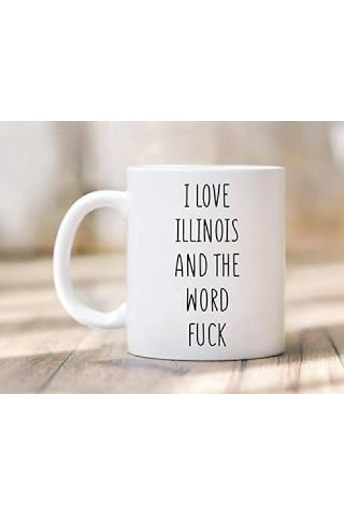 NETWORK ART Print Dore Illinois'I Seviyorum Kelime Kupa - Illinois Kupa - Illinois Hediyesi - Fun-Ingilizce Kup