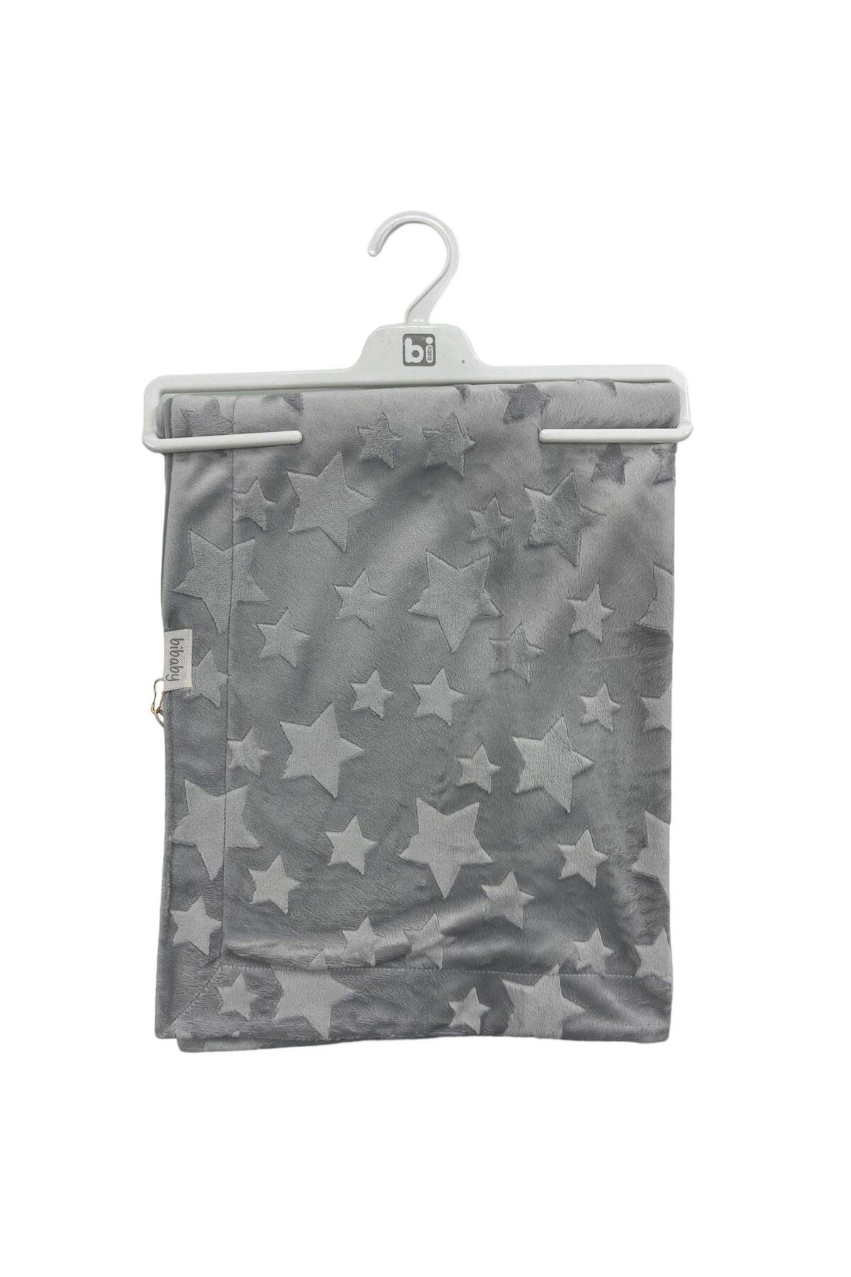 MBB ETİCARET Bibaby Jacquard Star 82x90 Battaniye 64726 Grey