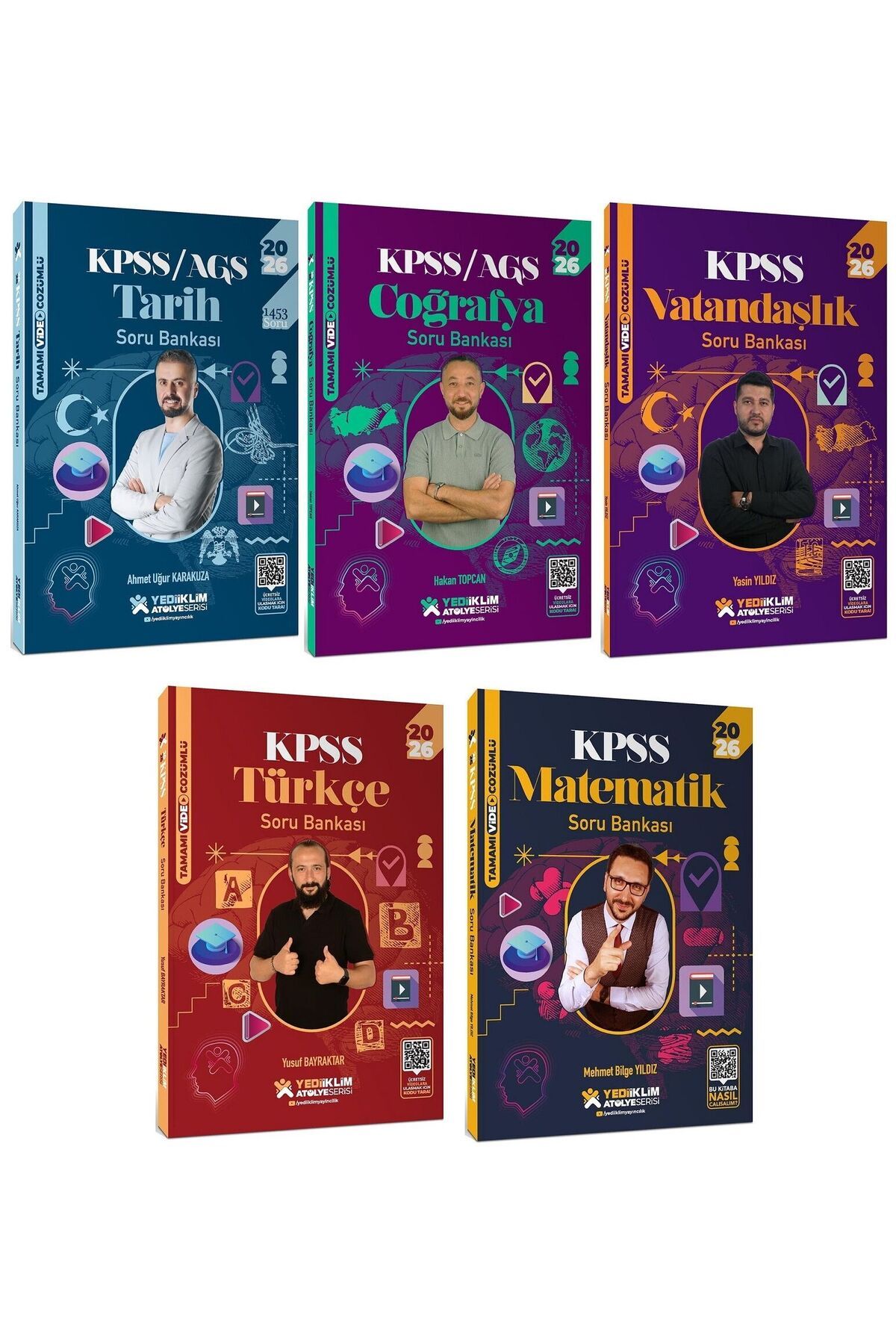 Makro Kitabevi Yayınları Yediiklim 2026 Baskı KPSS Genel Yetenek Genel Kültür Atölye Soru Bankası 5 li Set