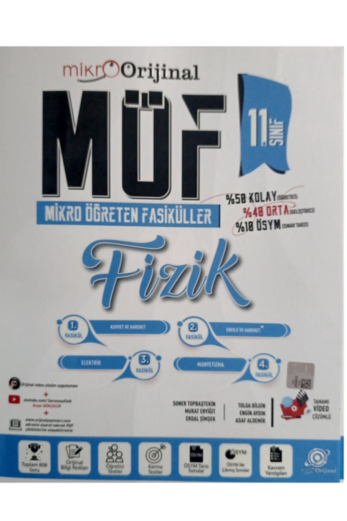 Orijinal Yayınları 11. Orijinal Mikro Sınıf Fizik MÖF Mikro Öğreten Fasiküller