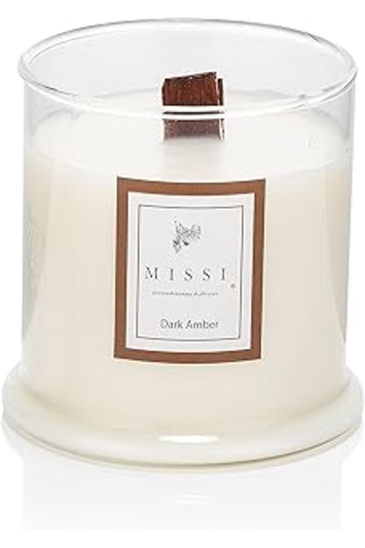 NETWORK ART Ahşap Fitilli Dark Amber Kokulu Vegan Mum