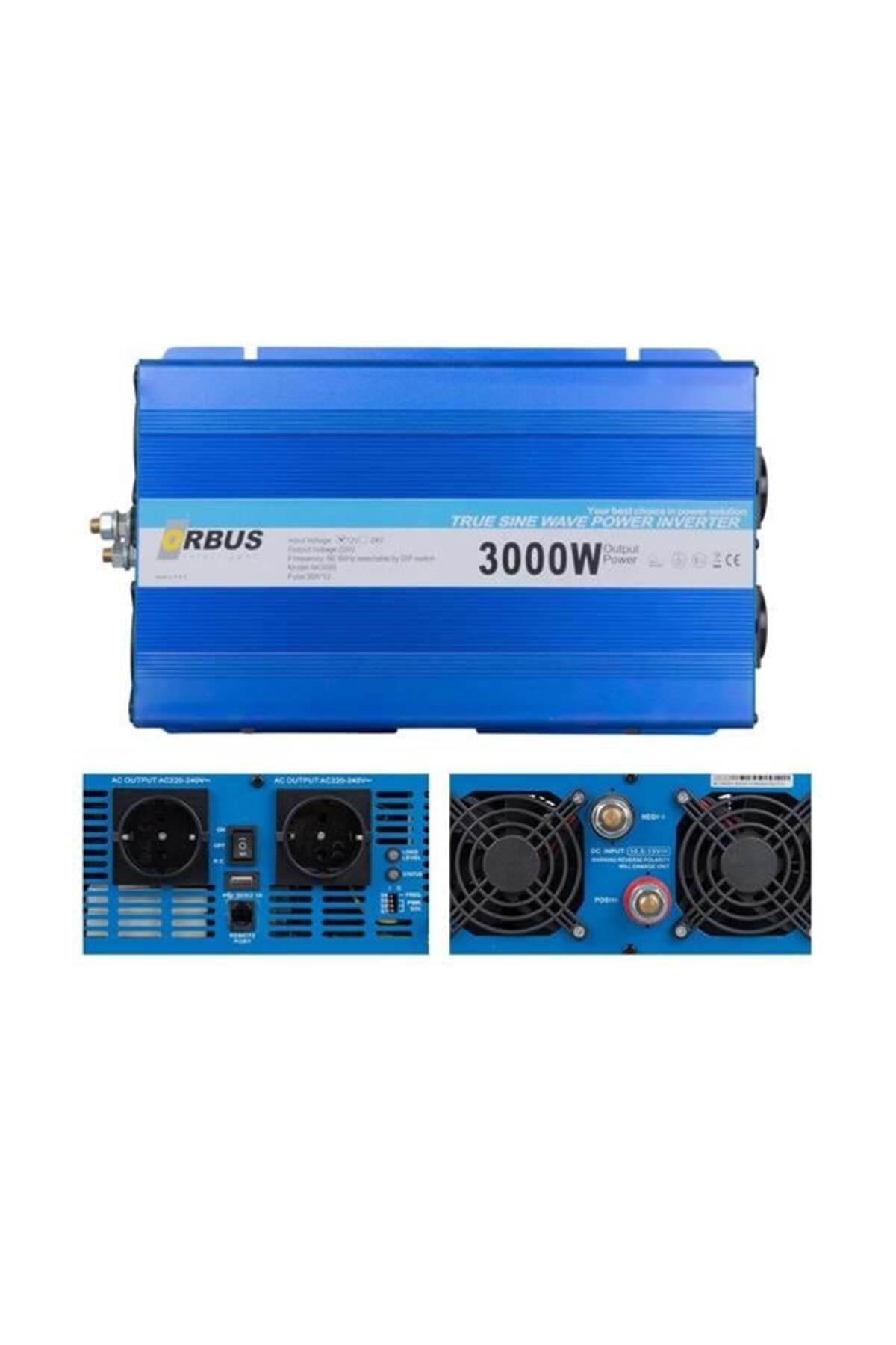 Balesso 12 Volt 3000 Watt Tam Sinüs İnvertör