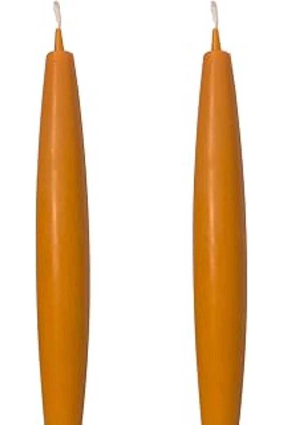 NETWORK ART Petekoğlu Balmumu Mum (2 Adet) Şamdan Mumu Mermi Formunda Masa Mumu 22 Cm Bees Wax