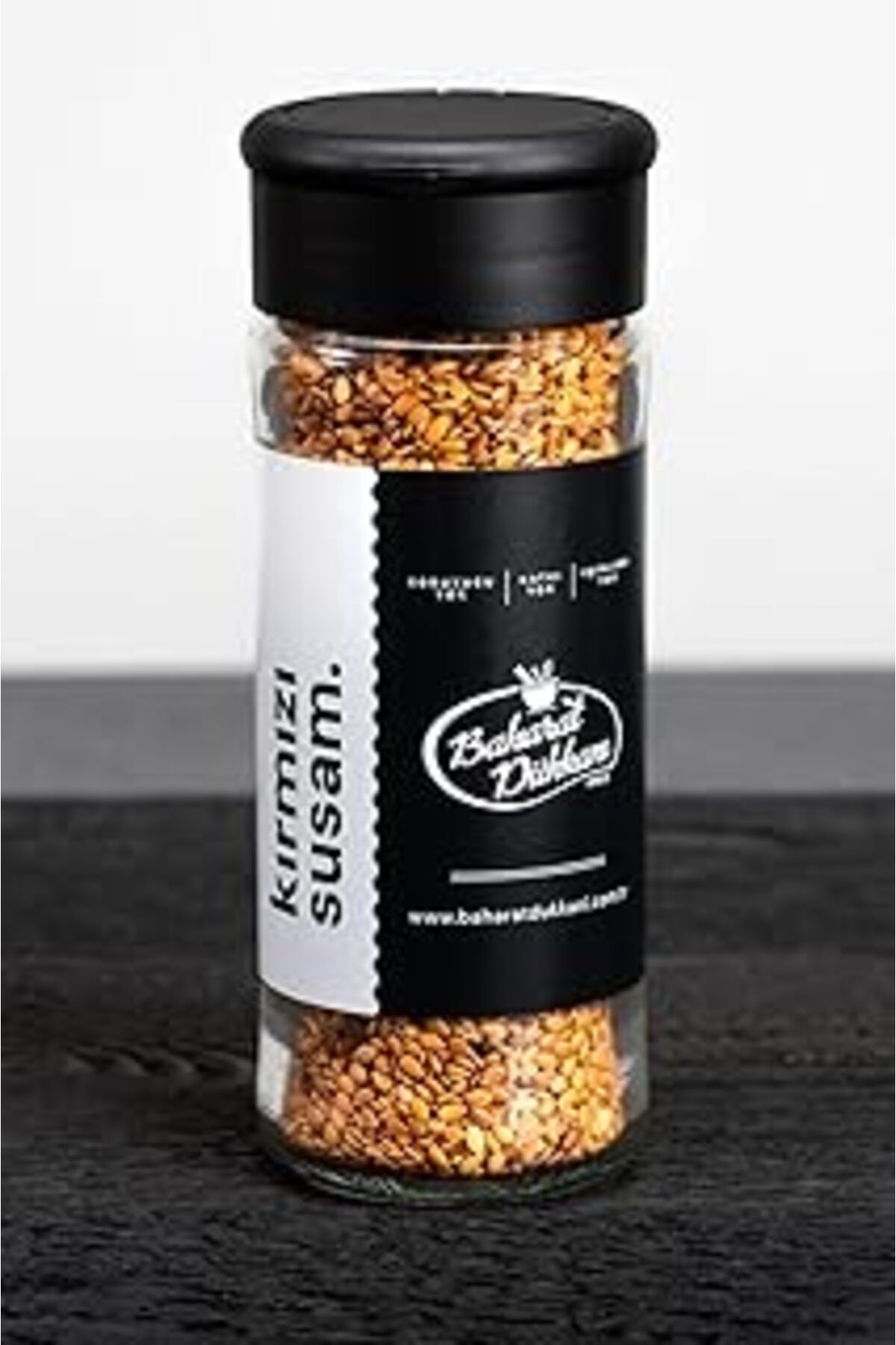Mu Art Ahşap Baharat Dükkanı Kırmızı Susam 65Gr (Cam)