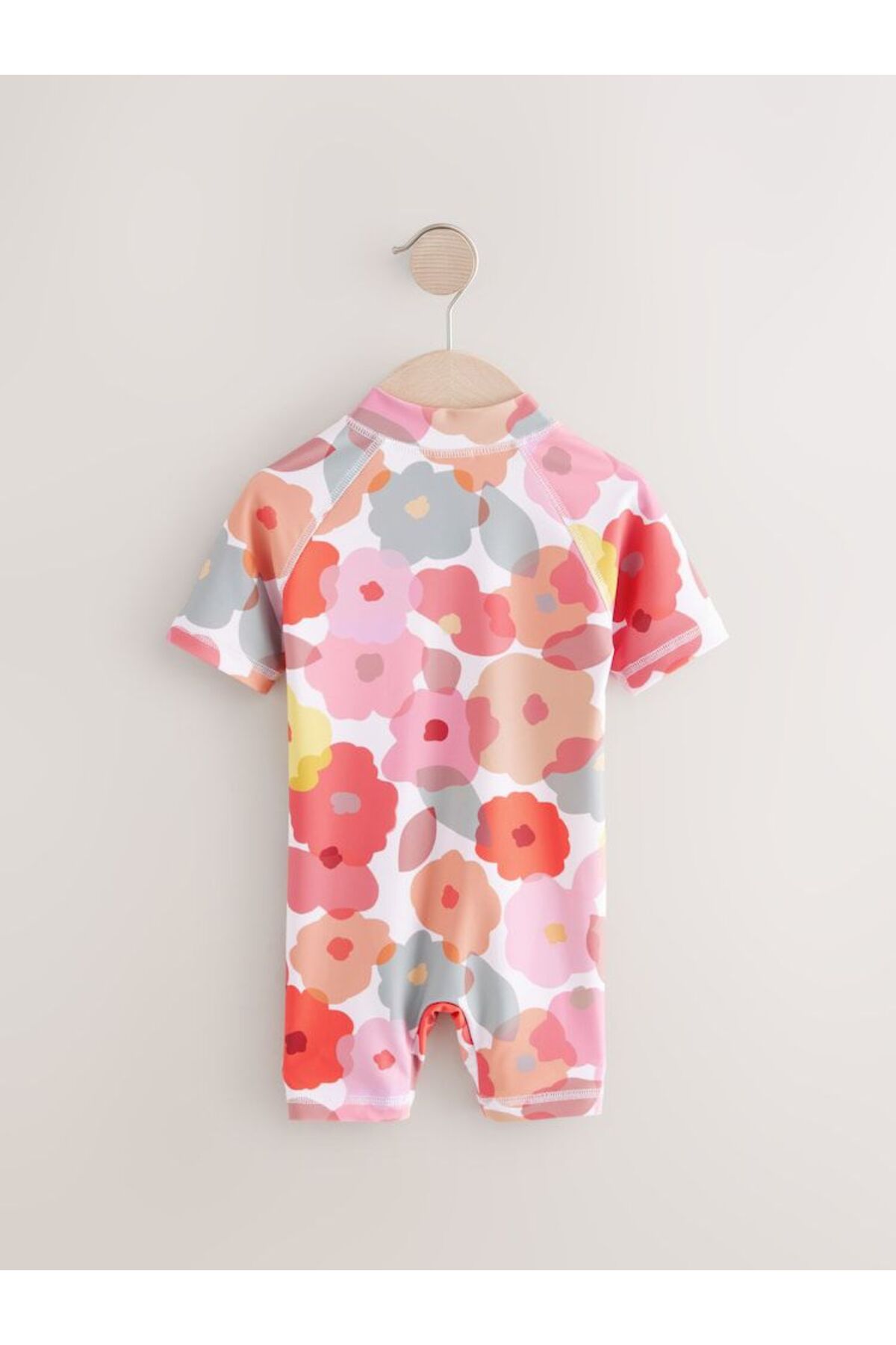 Next Baby Pembe Çiçekli Kız Bebek & Çocuk Güneşe Dayanıklı 50+ UPF Mayo fotoğrafı 2 (önizleme)