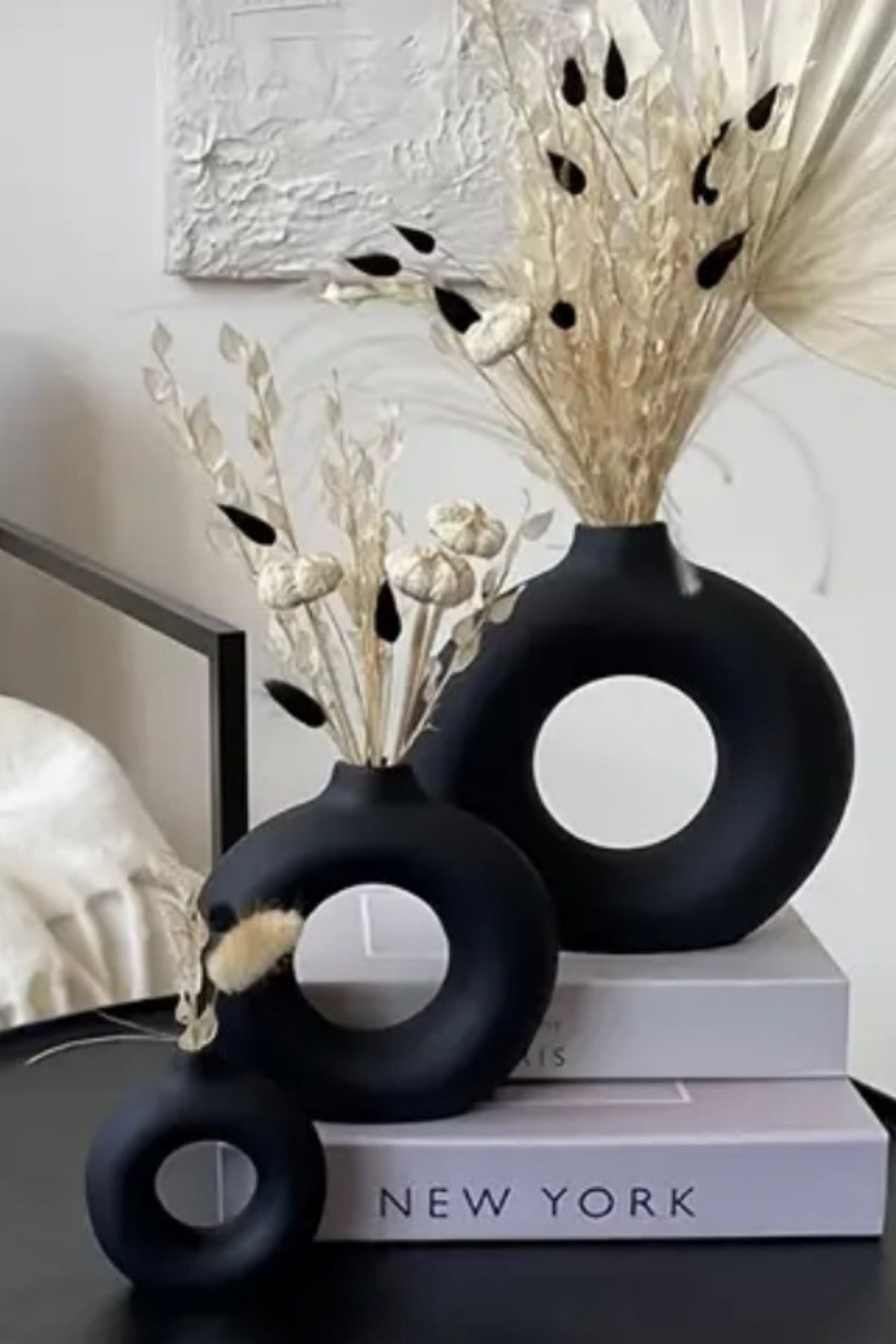 Minima Art Studio 3 Lü İskandinav Tarzı Bohem Vazo Pinterest Pampas Vazosu Dekoratif Salon Aksesuarı Masa Süsü