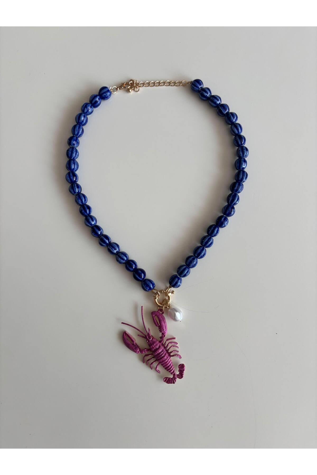 Trevi Accessories Marka Mavi Boncuk Istakoz Kolye