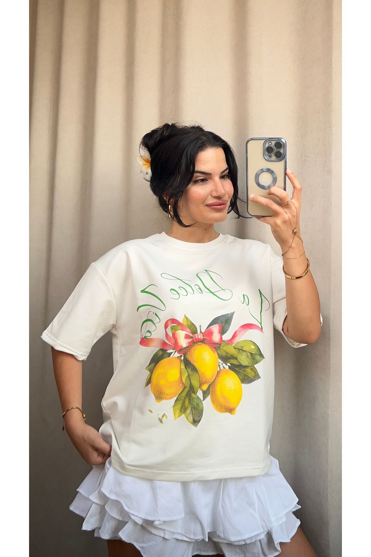 Butik LEMON BASKILI TSHIRT