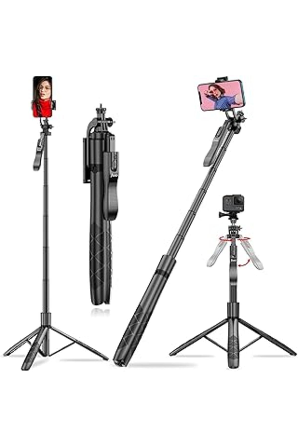 NETWORK ART Juo Jst40 Alüminyum Tripod Monopod Selfie Çubuğu Kumandalı Android Iphone Uyumlu