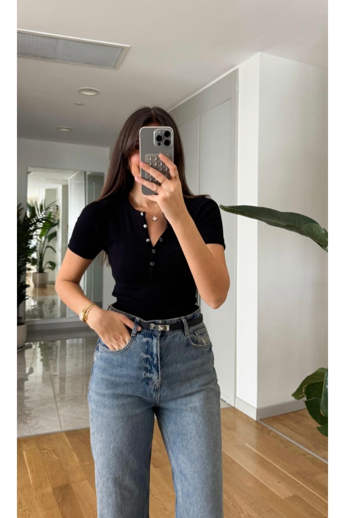 viyan butik Çıt çıtlı t-shirt