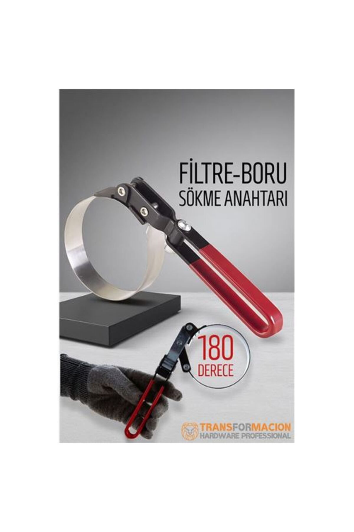 Toptan Bulurum 180 Derece Çelik Çemberli Filtre Sökme Anahtarı - Boru Sökme Anahtarı