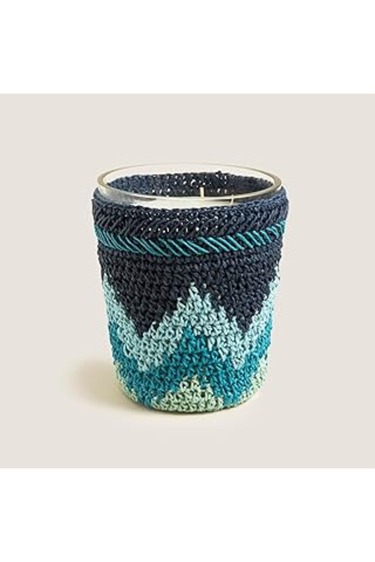 NETWORK ART Chakra Boho Coastal Tığ Işi Kokulu Mum 14x17 Cm Mavi