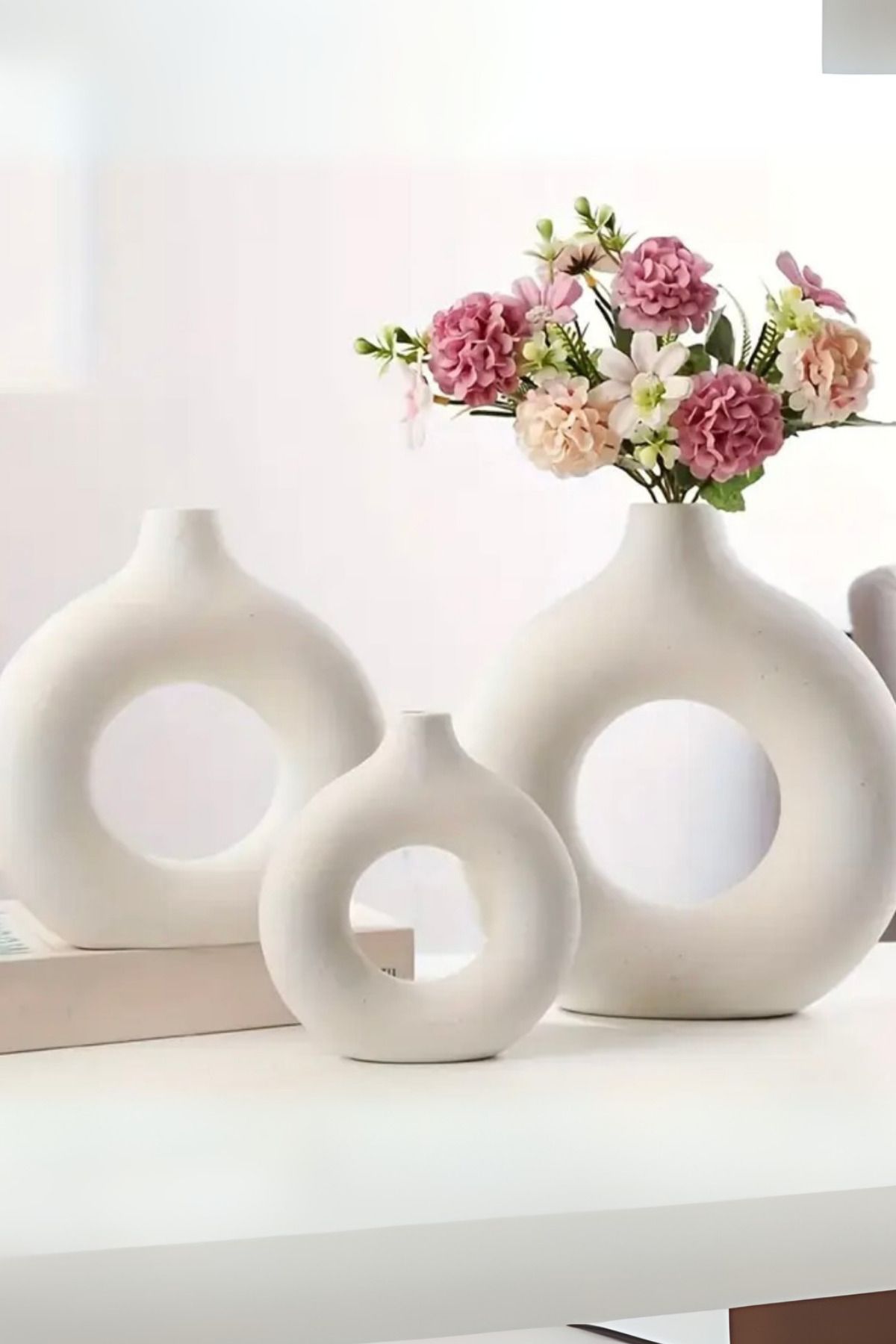 Minima Art Studio 3 Lü İskandinav Tarzı Bohem Vazo Pinterest Pampas Vazosu Dekoratif Salon Aksesuarı Masa Süsü