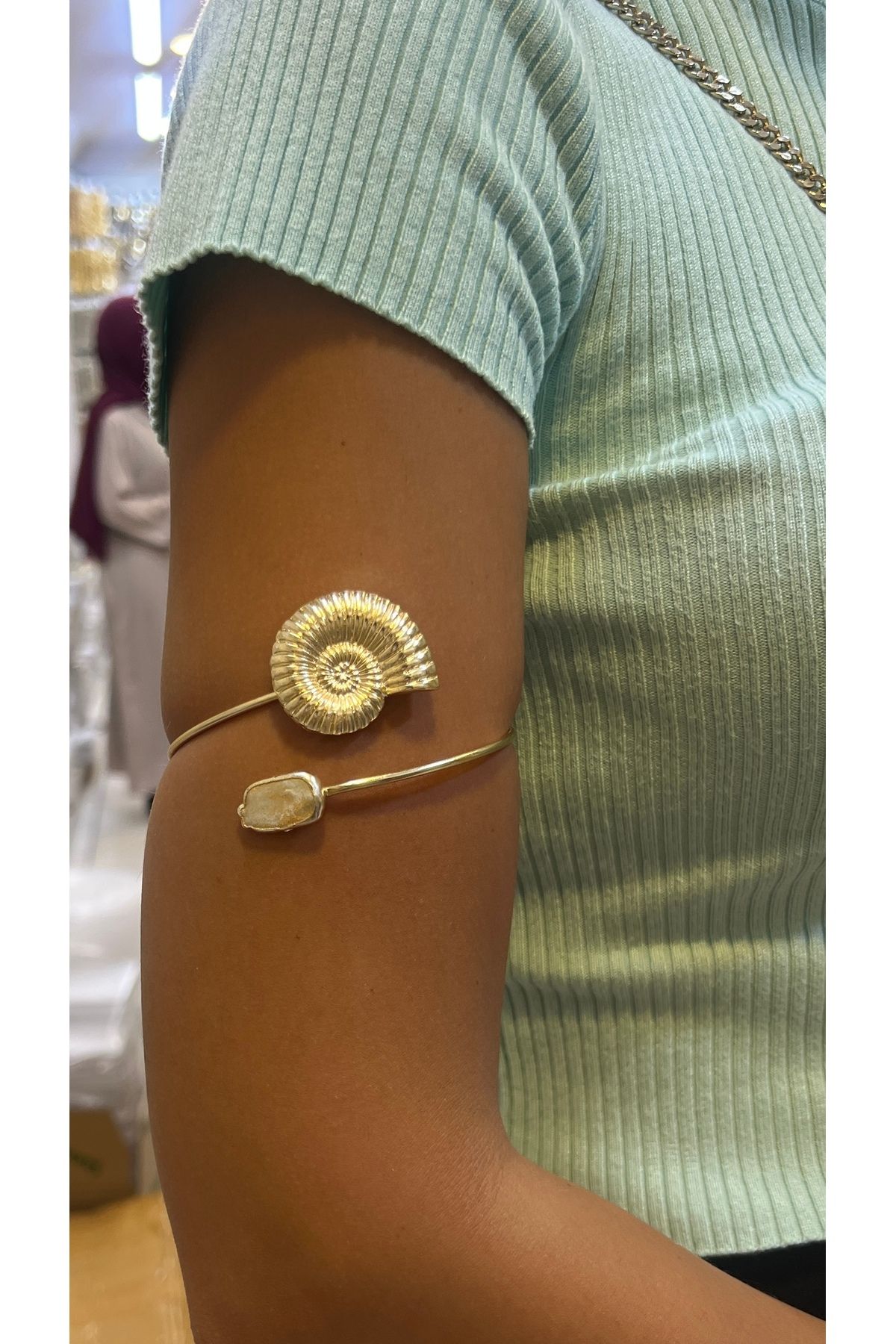 shop Taş Detaylı Üst Kol Kelepçesi Arm Cuff