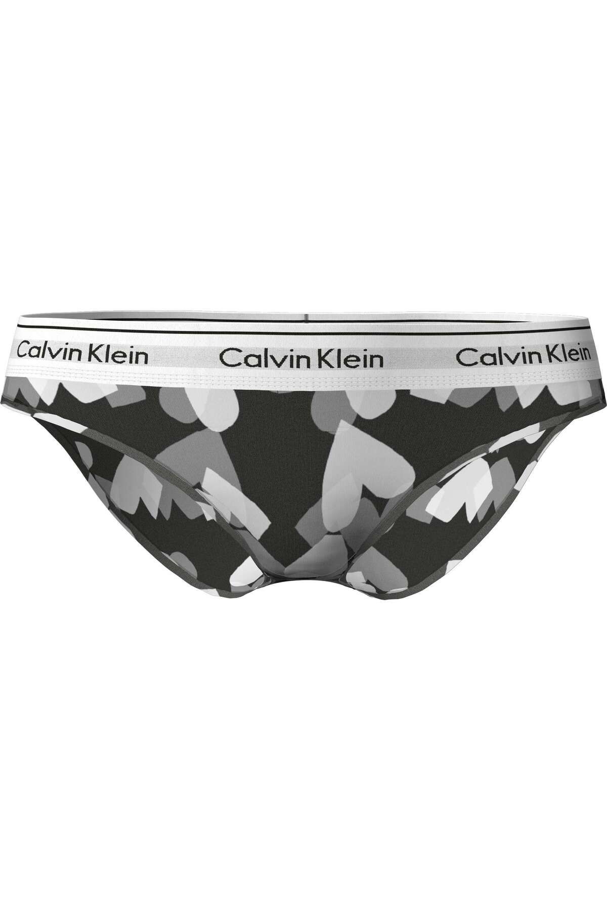 Calvin Klein BIKINI Kadın Siyah Desenli Bikini Külot