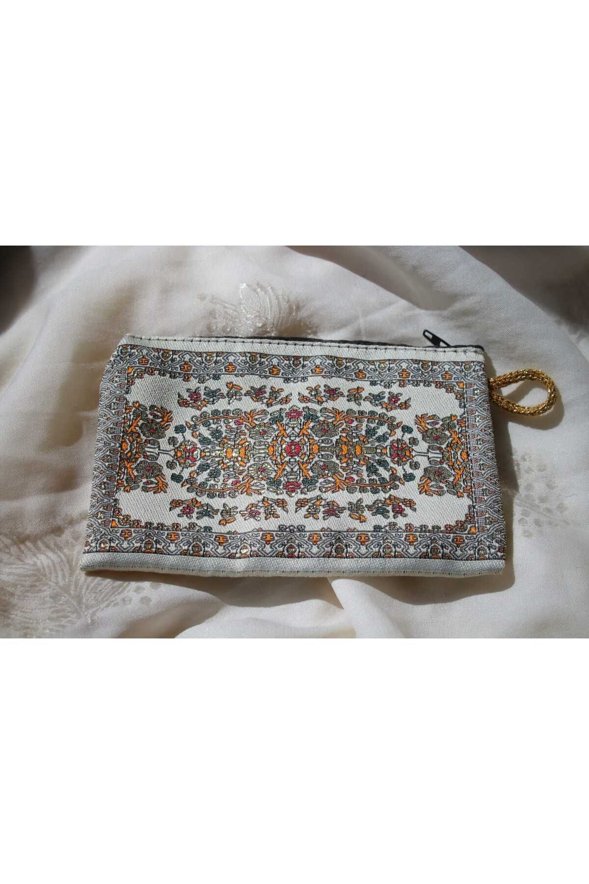 ATÖLYE AY PARÇASI Dokuma Kilim Desenli Cüzdan, Bozuk Para Cüzdanı, Hediyelik Cüzdan