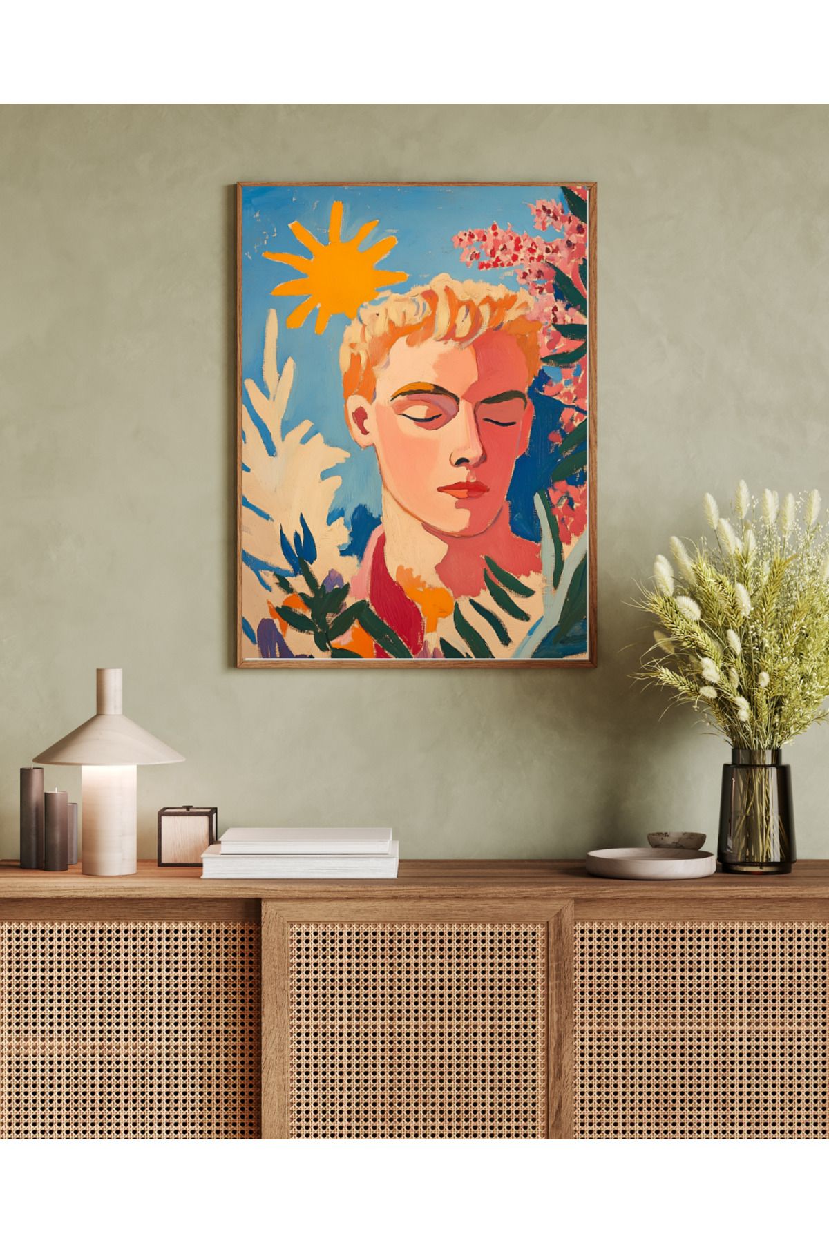 woodhomeworks tek parça salon ofis dekor tablo