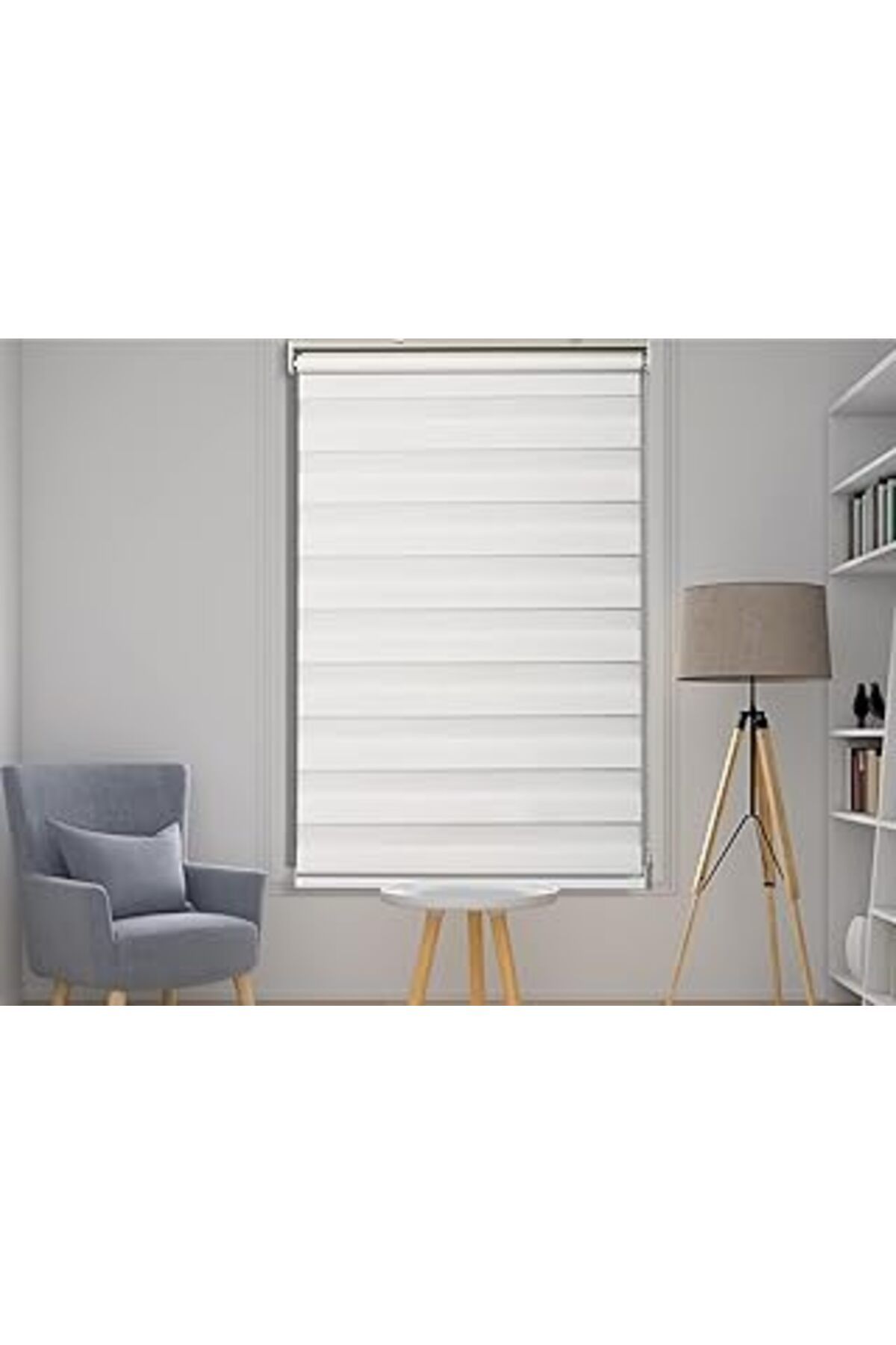 Qedii Lüks Basic Zebra Stor Perde Black Shades 14000-1